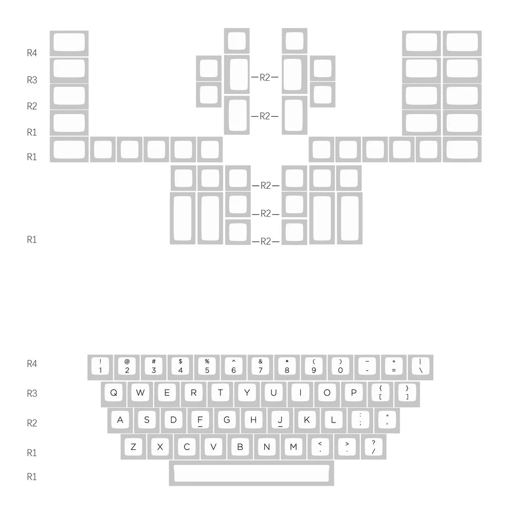 KAT Alpha Keycap Set Dye-Sub PBT