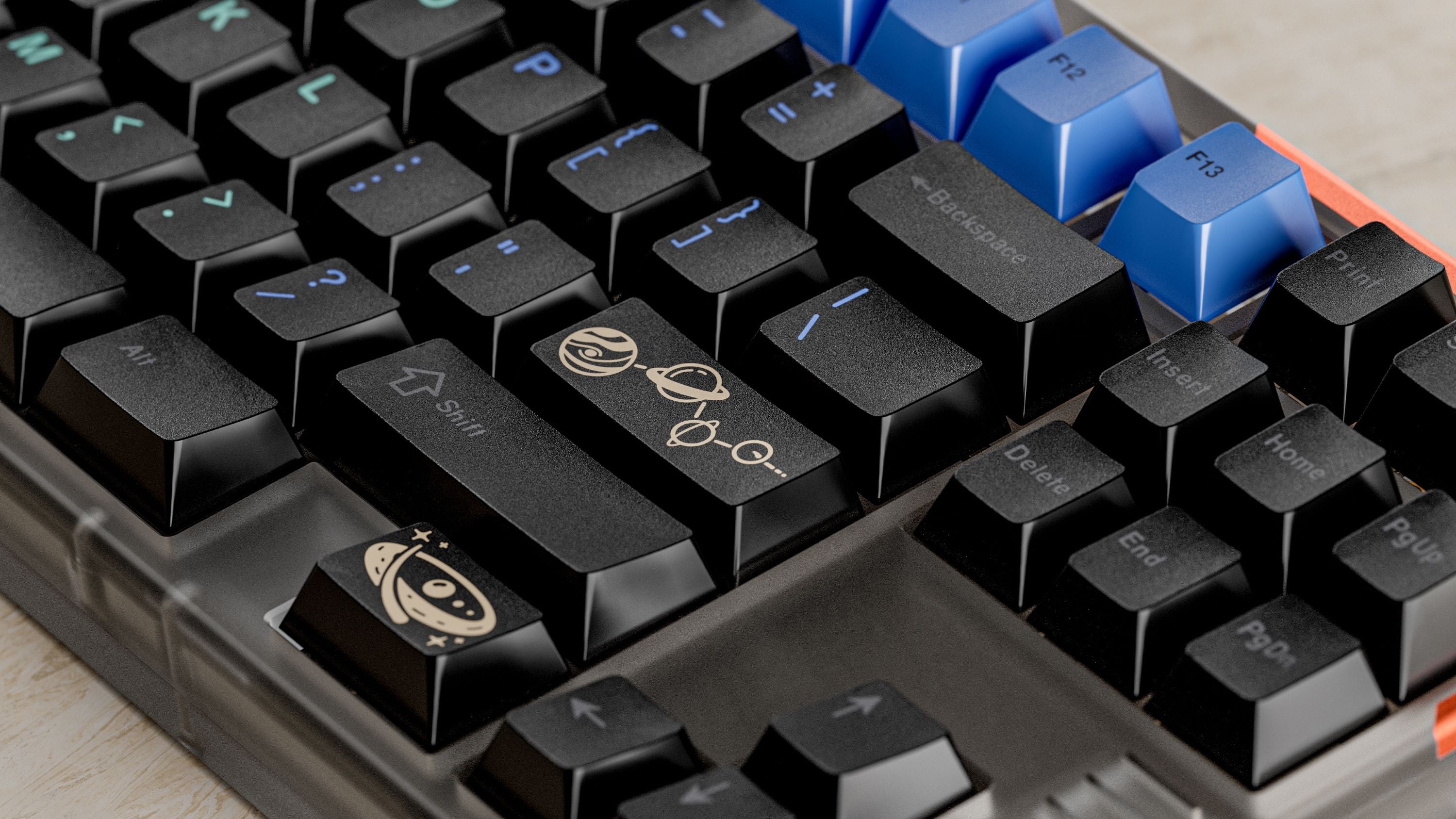 Detailed view of KKB Outer Bounds Keycaps for Mechanical Keyboards