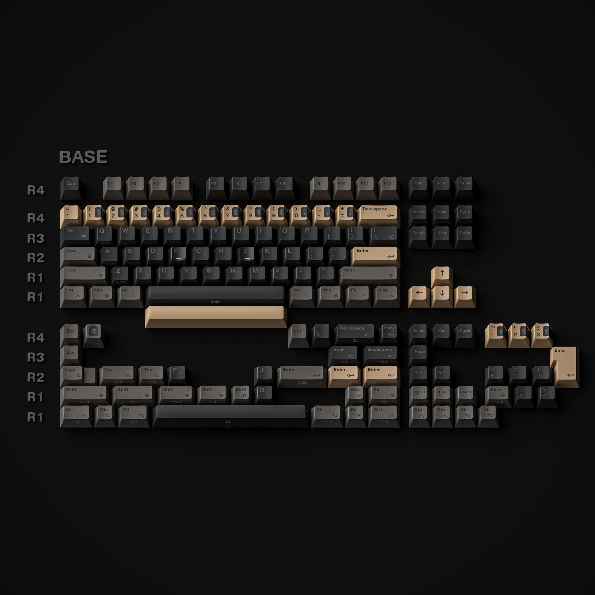 ALOHAKB EPBT Firearm Cherry Profile Keycaps Set - Alternate Angle