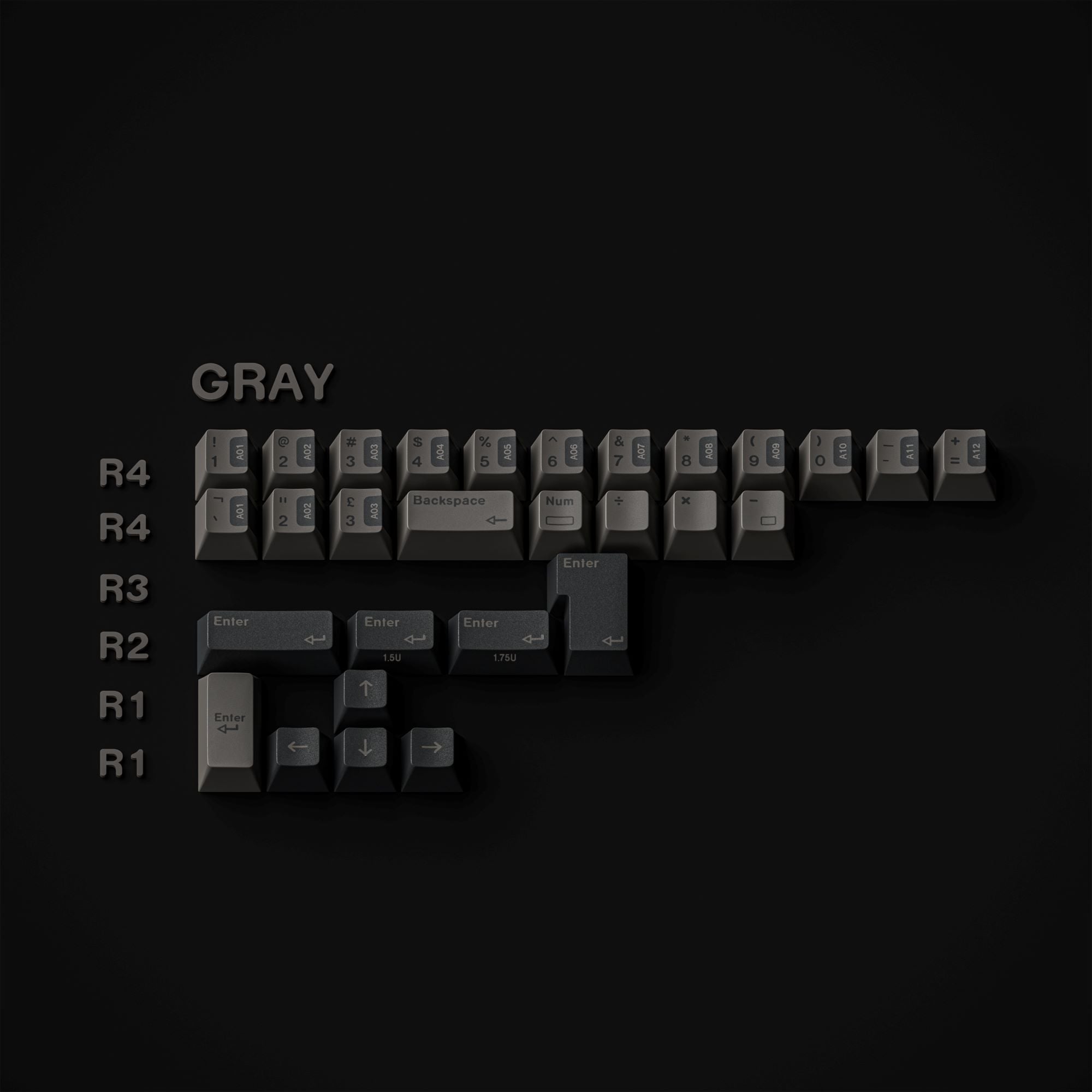 ALOHAKB EPBT Firearm Cherry Profile Keycaps Set - Gallery Image 7