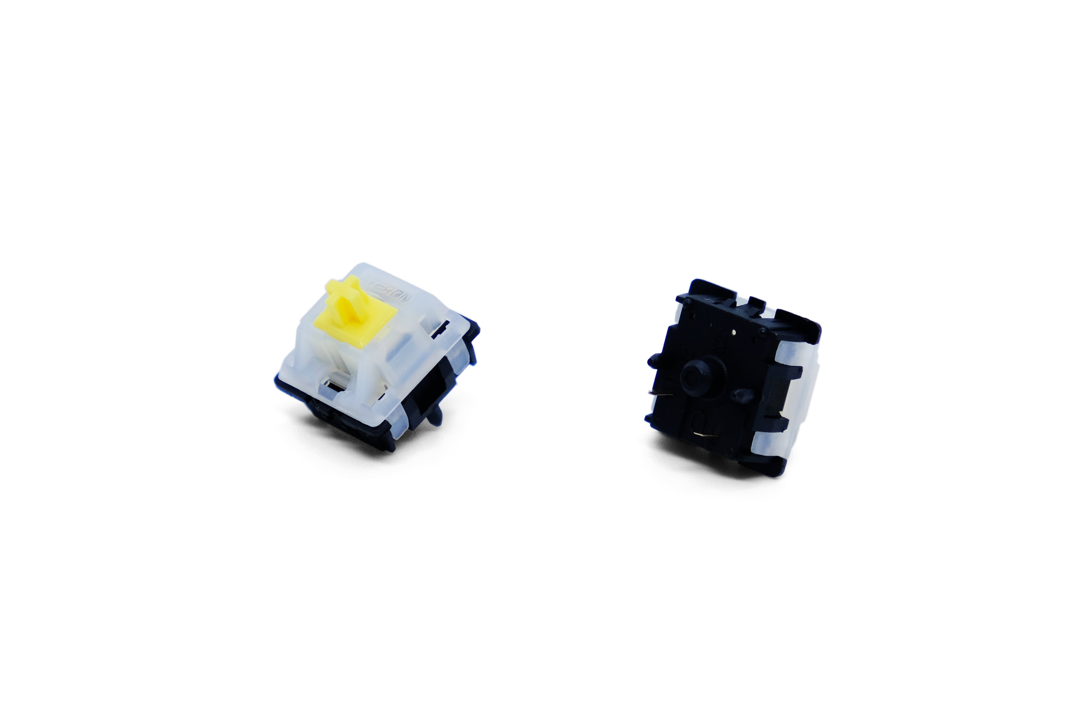 Gateron Milky Yellow with Black Housing Linear Switches at KeebsForAll