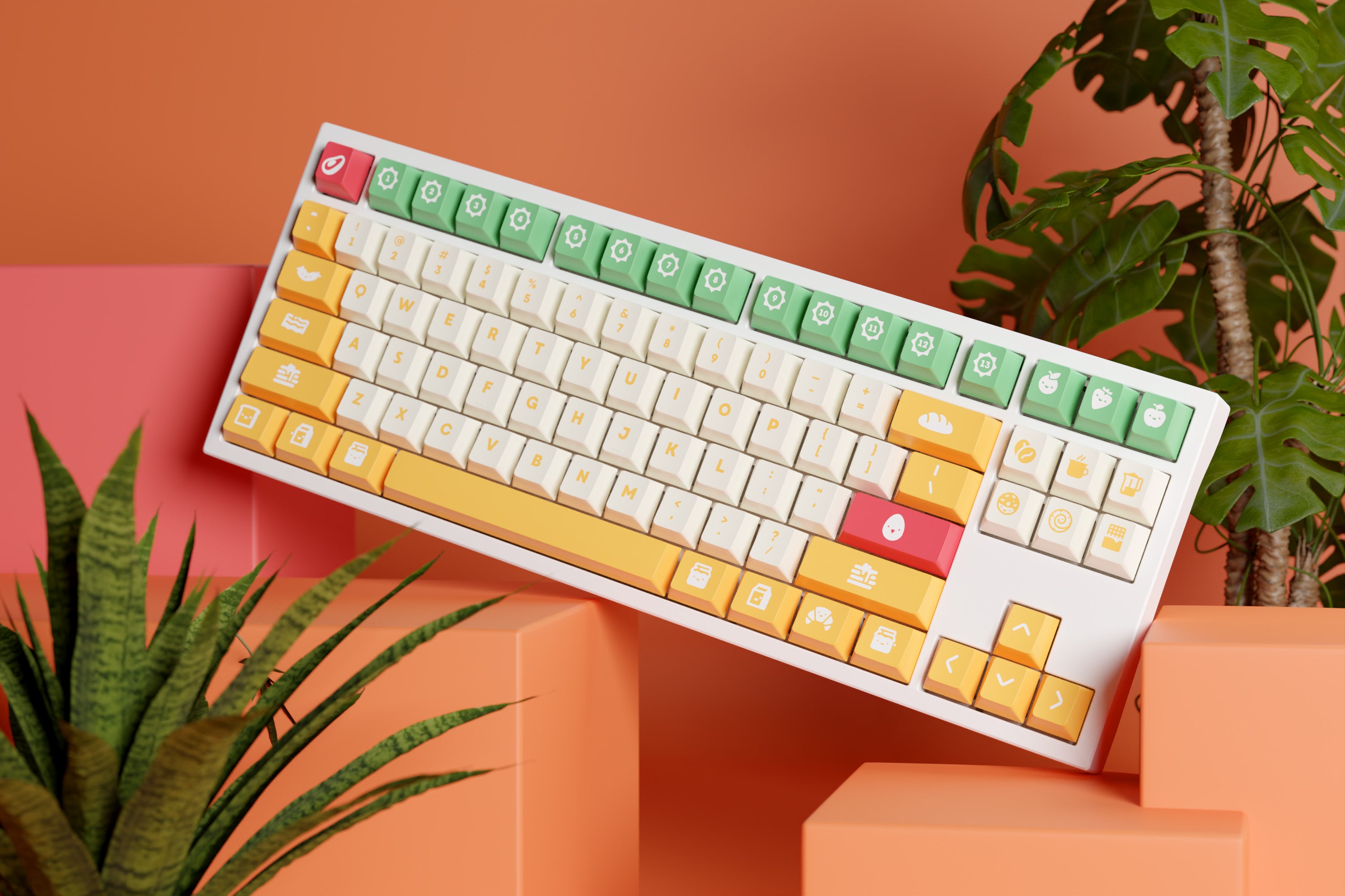 kfaPBT Sunny Side Up Keycaps - KeebsForAll