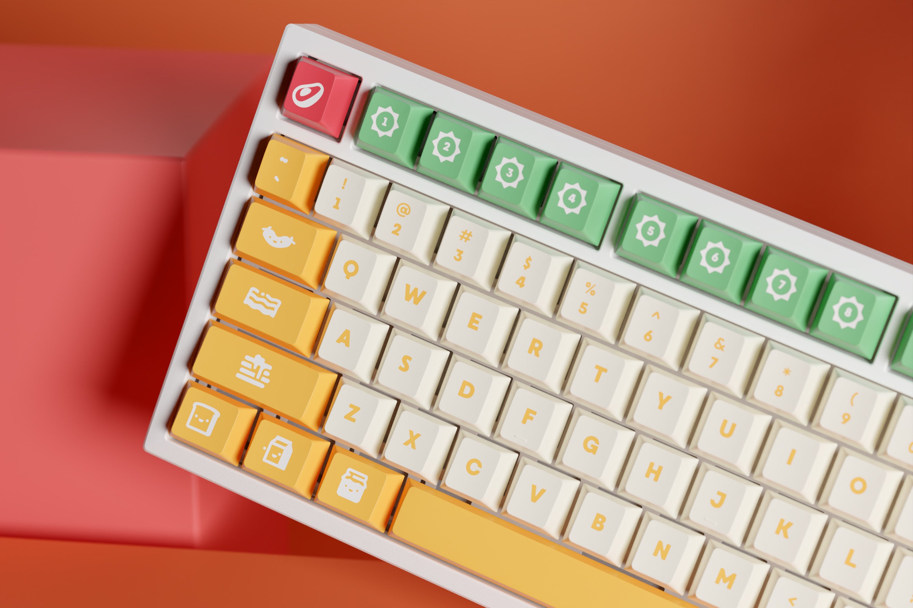 kfaPBT Sunny Side Up Keycaps - KeebsForAll