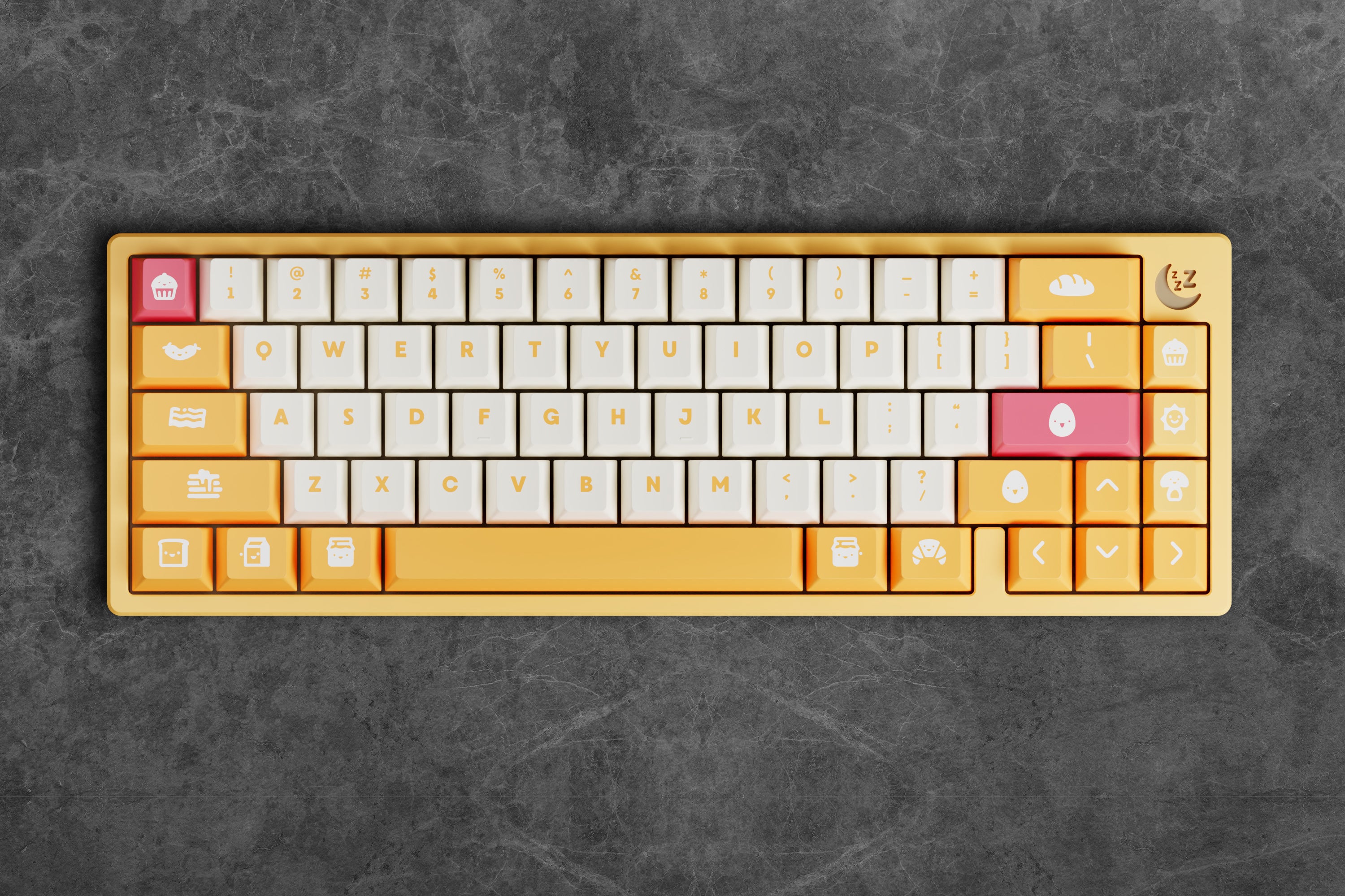 kfaPBT Sunny Side Up Keycaps - KeebsForAll