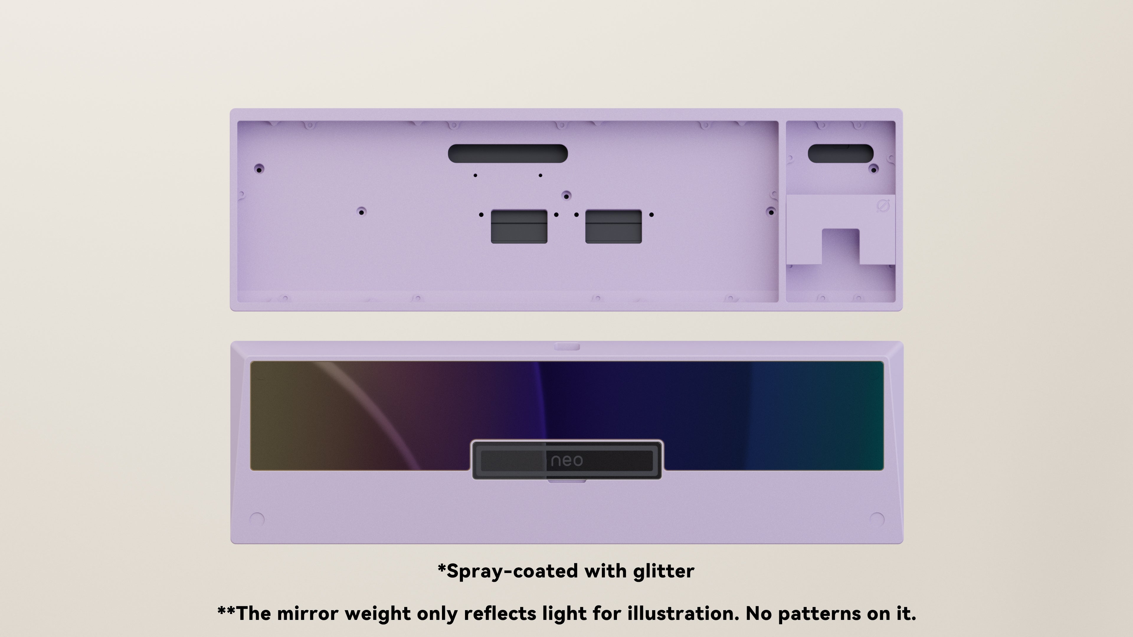 Spray-coated Lilac Mirror Chroma SS Weight PVD Black Badge