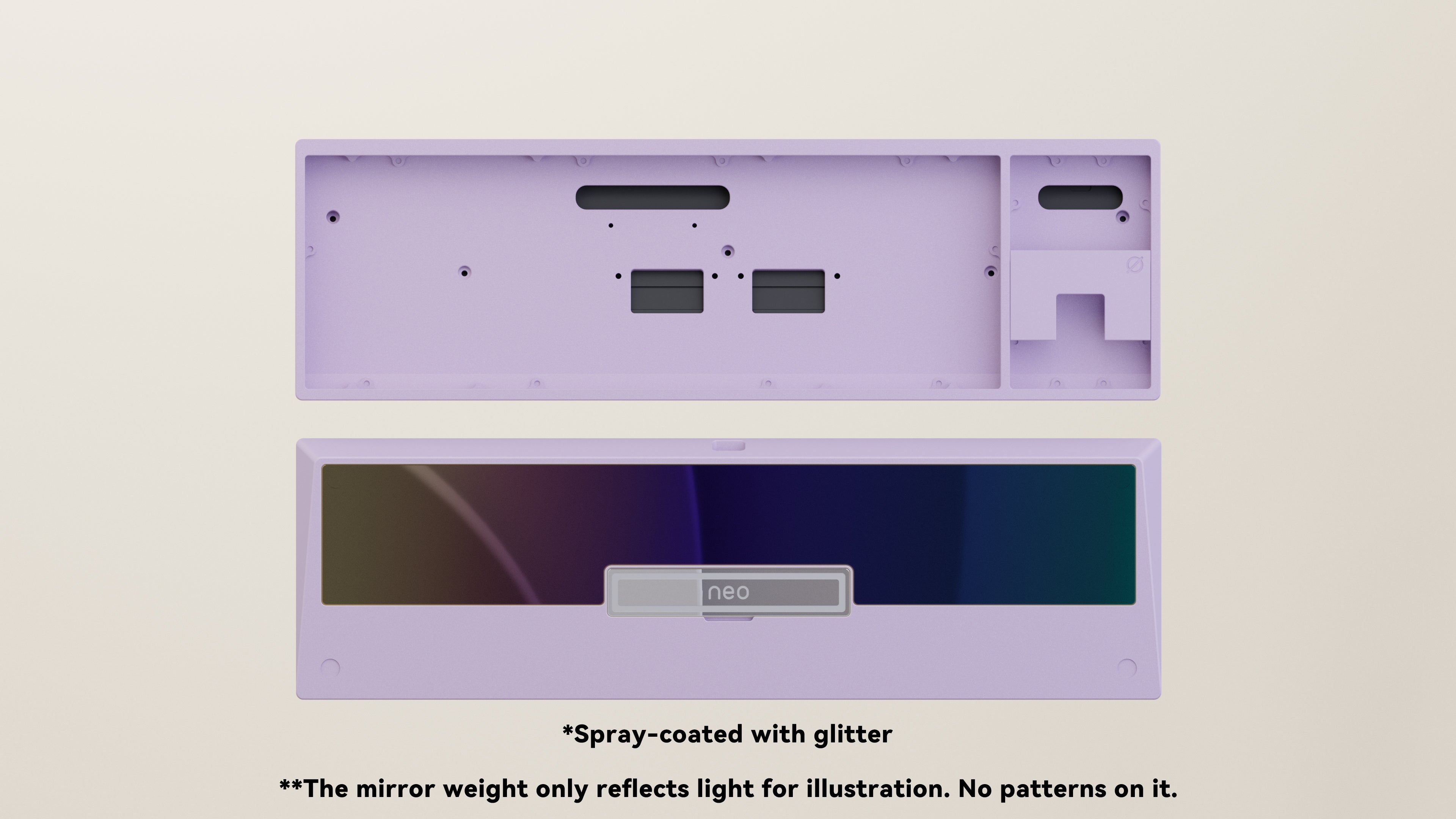 Spray-coated Lilac Mirror Chroma SS Weight PVD Silver Badge