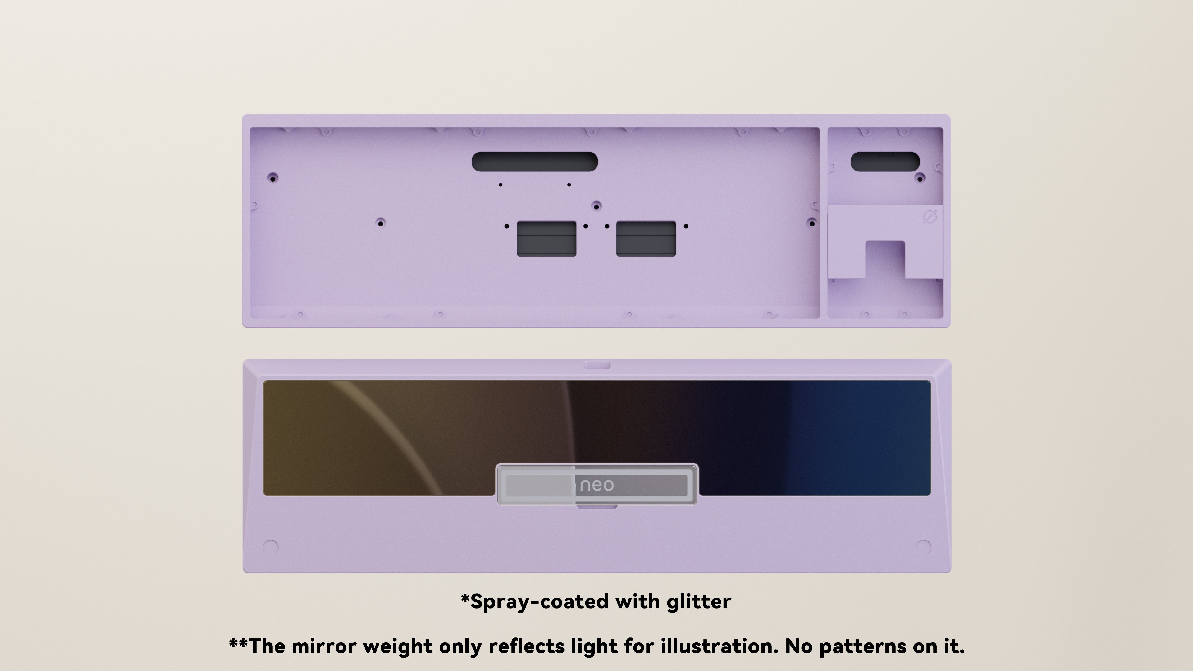 Spray-coated Lilac Mirror Dusk SS Weight PVD Silver Badge