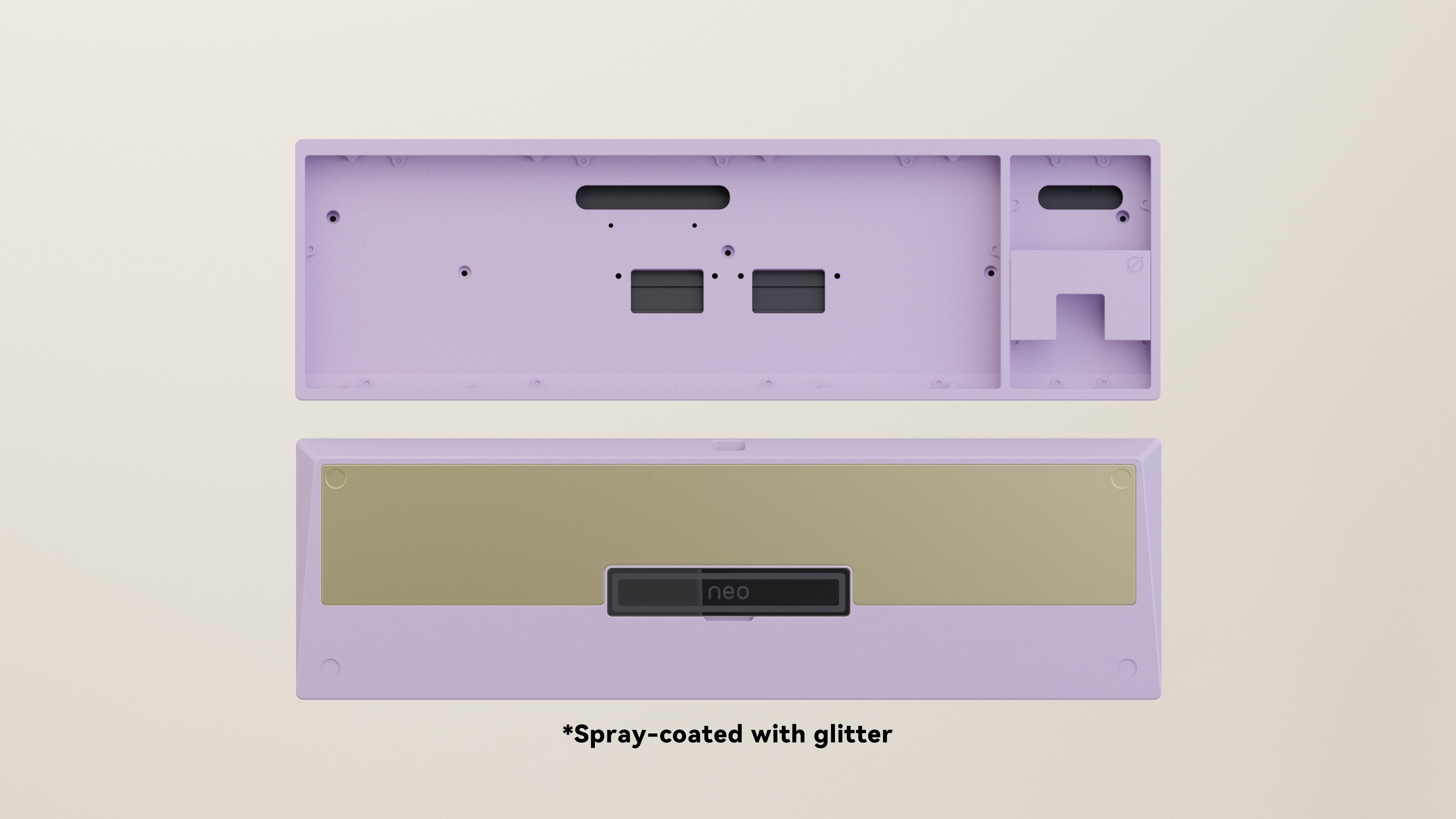 Spray-coated Lilac Golden ALU Weight PVD Black Badge