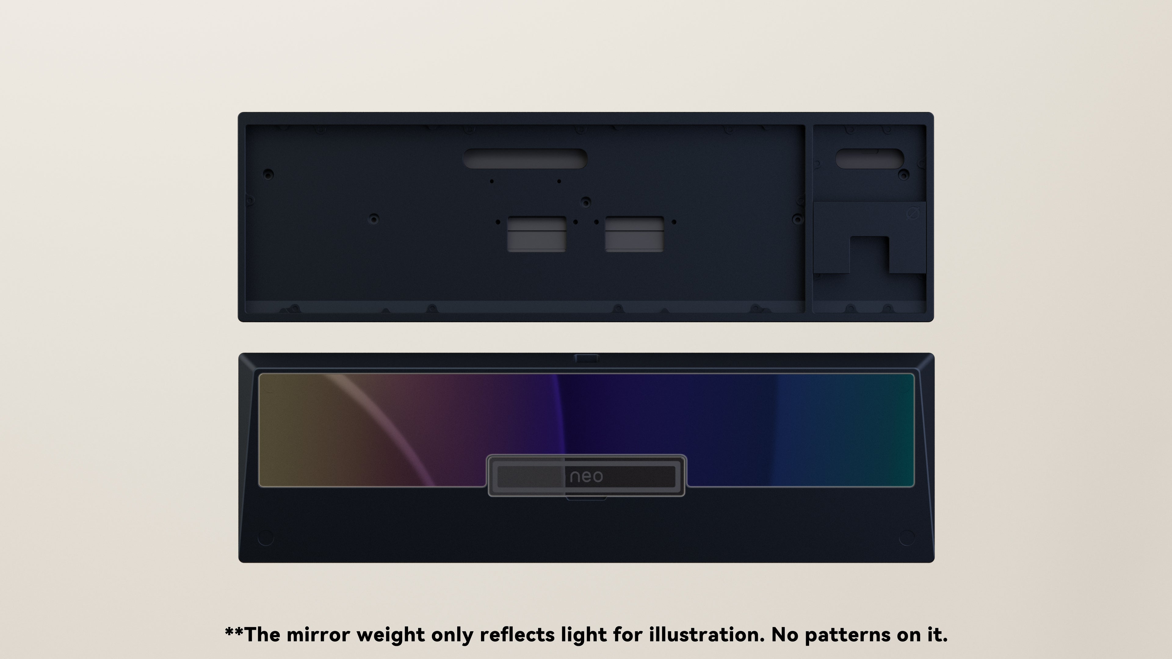 Anodized Navy Mirror Chroma SS Weight PVD Black Badge