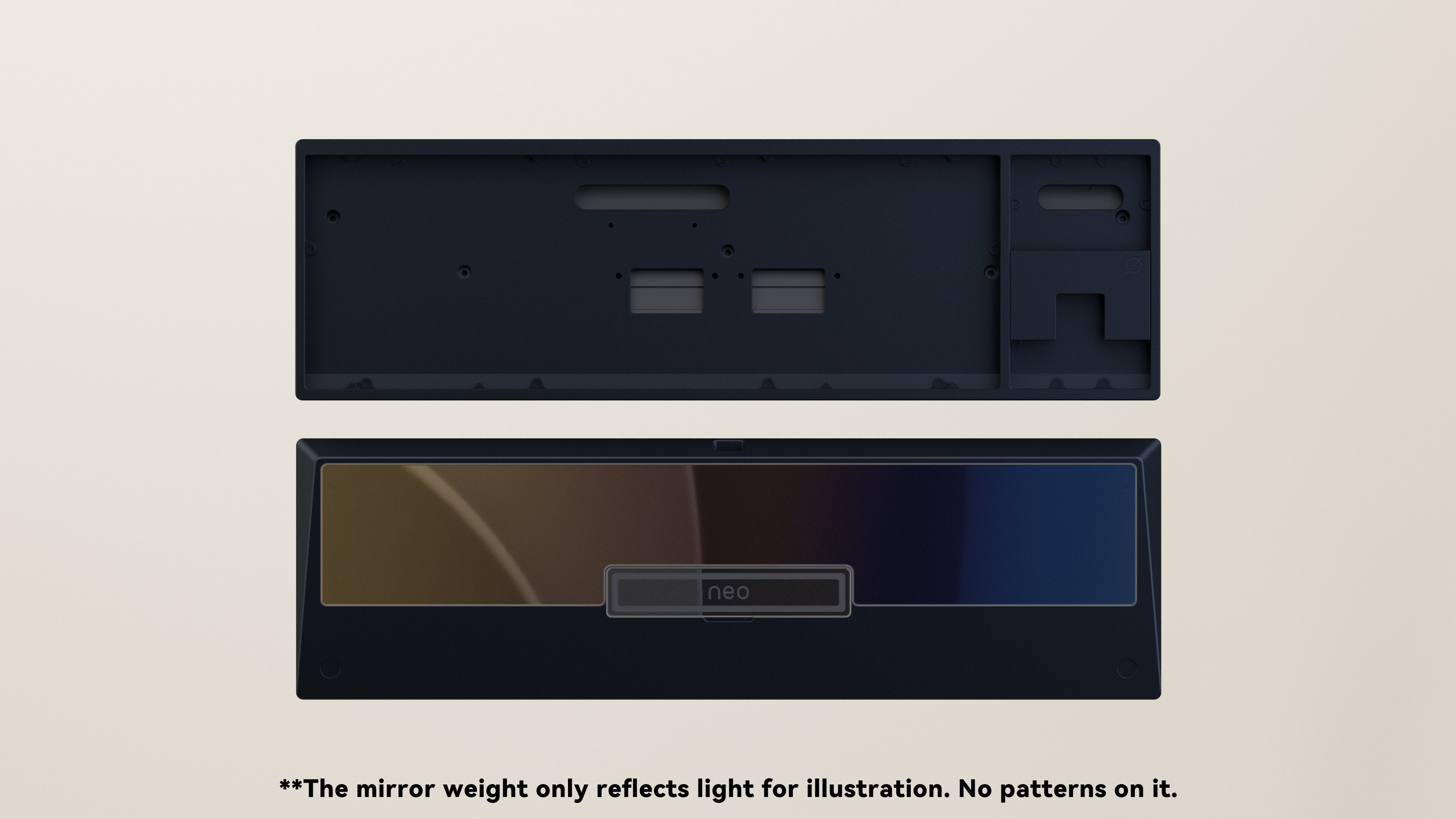 Anodized Navy Mirror Dusk SS Weight PVD Black Badge