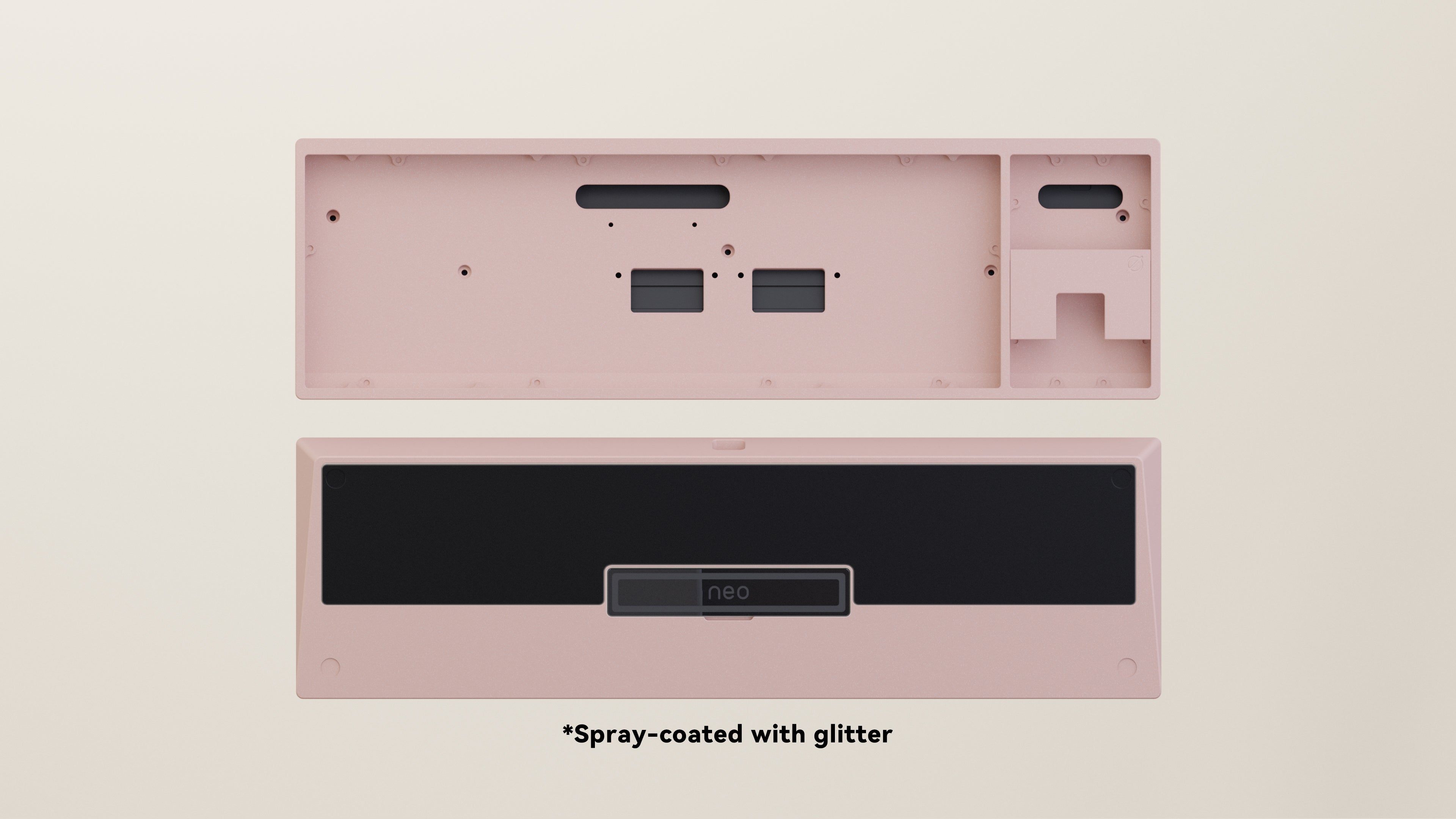 Spray-coated Pink Black ALU Weight PVD Black Badge