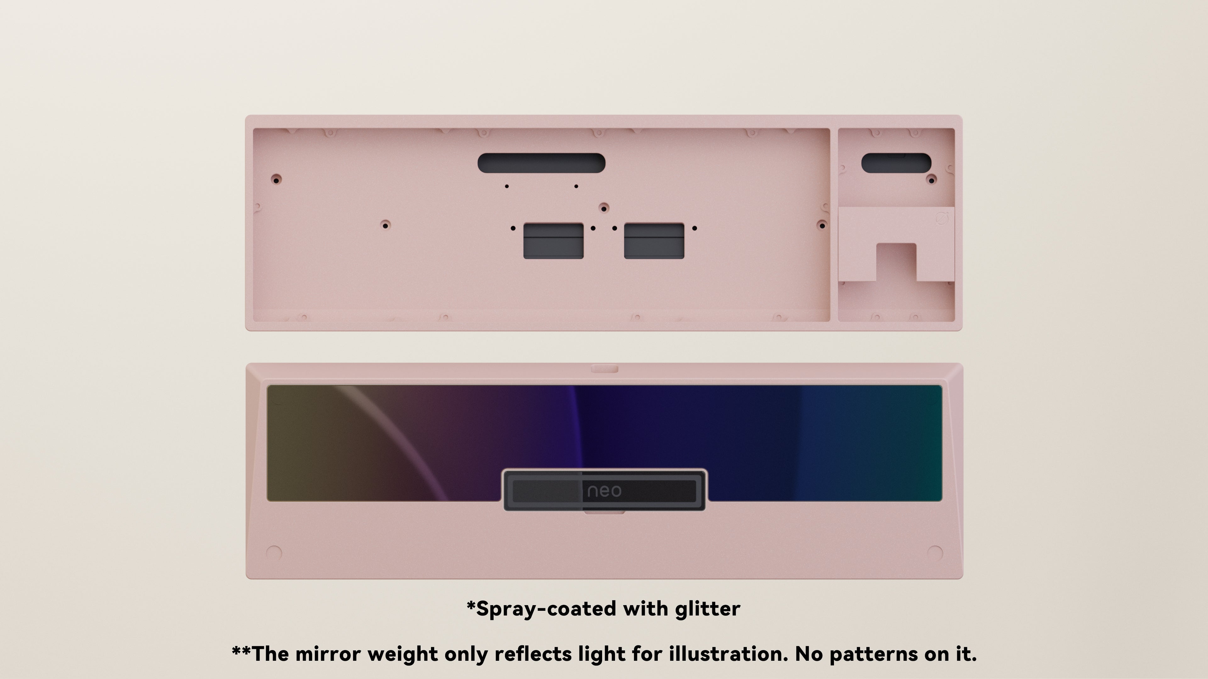 Spray-coated Pink Mirror Chroma SS Weight PVD Black Badge