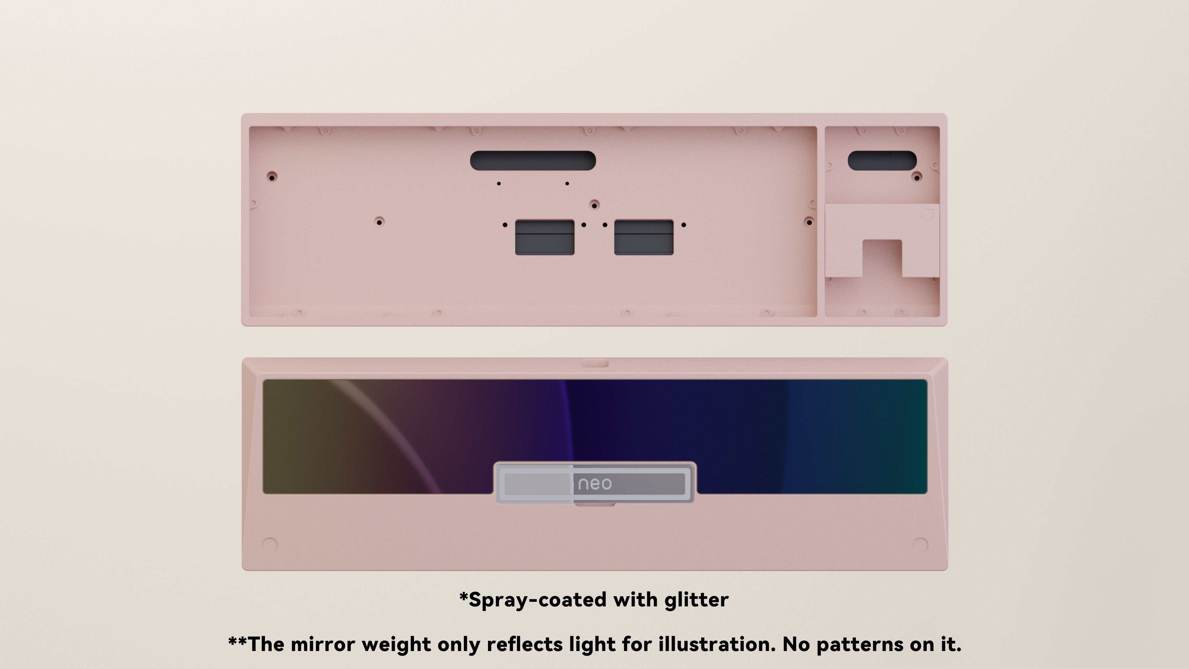 Spray-coated Pink Mirror Chroma SS Weight PVD Silver Badge