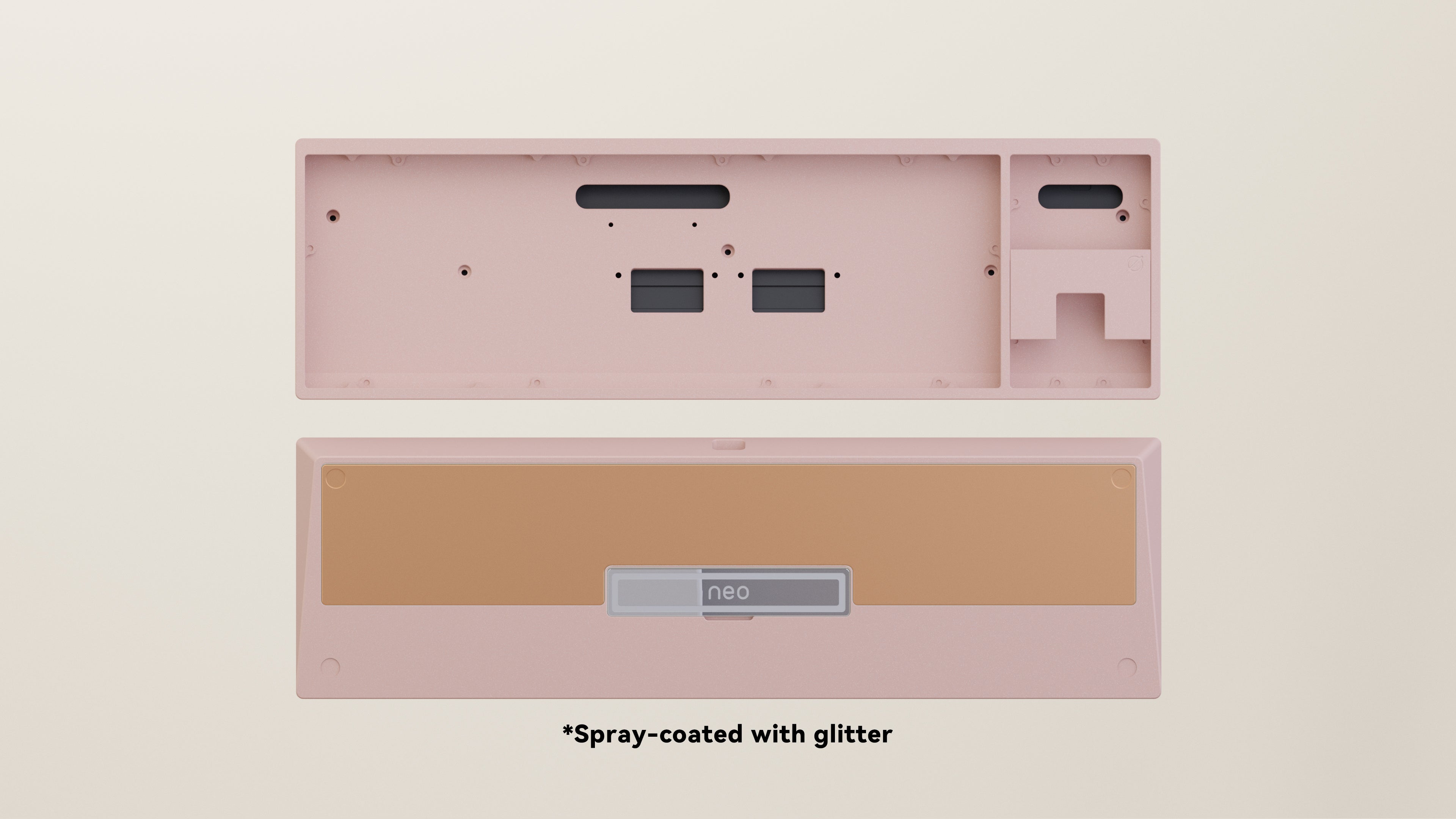 Spray-coated Pink Copper Weight PVD Silver Badge