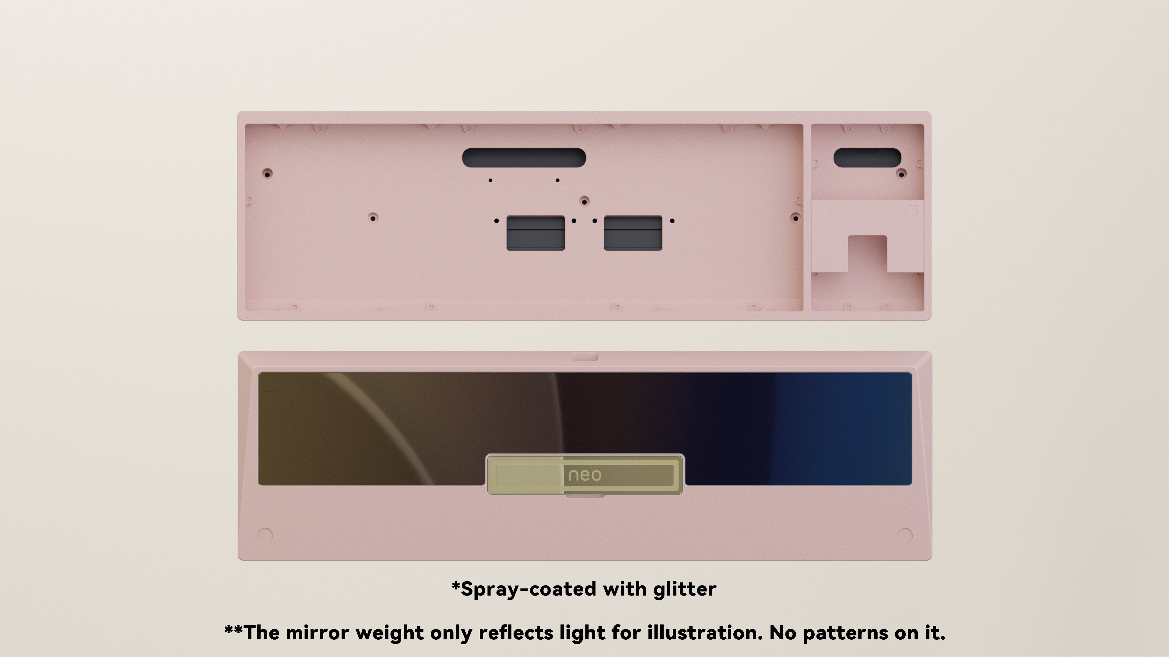 Spray-coated Pink Mirror Dusk SS Weight PVD Golden Badge