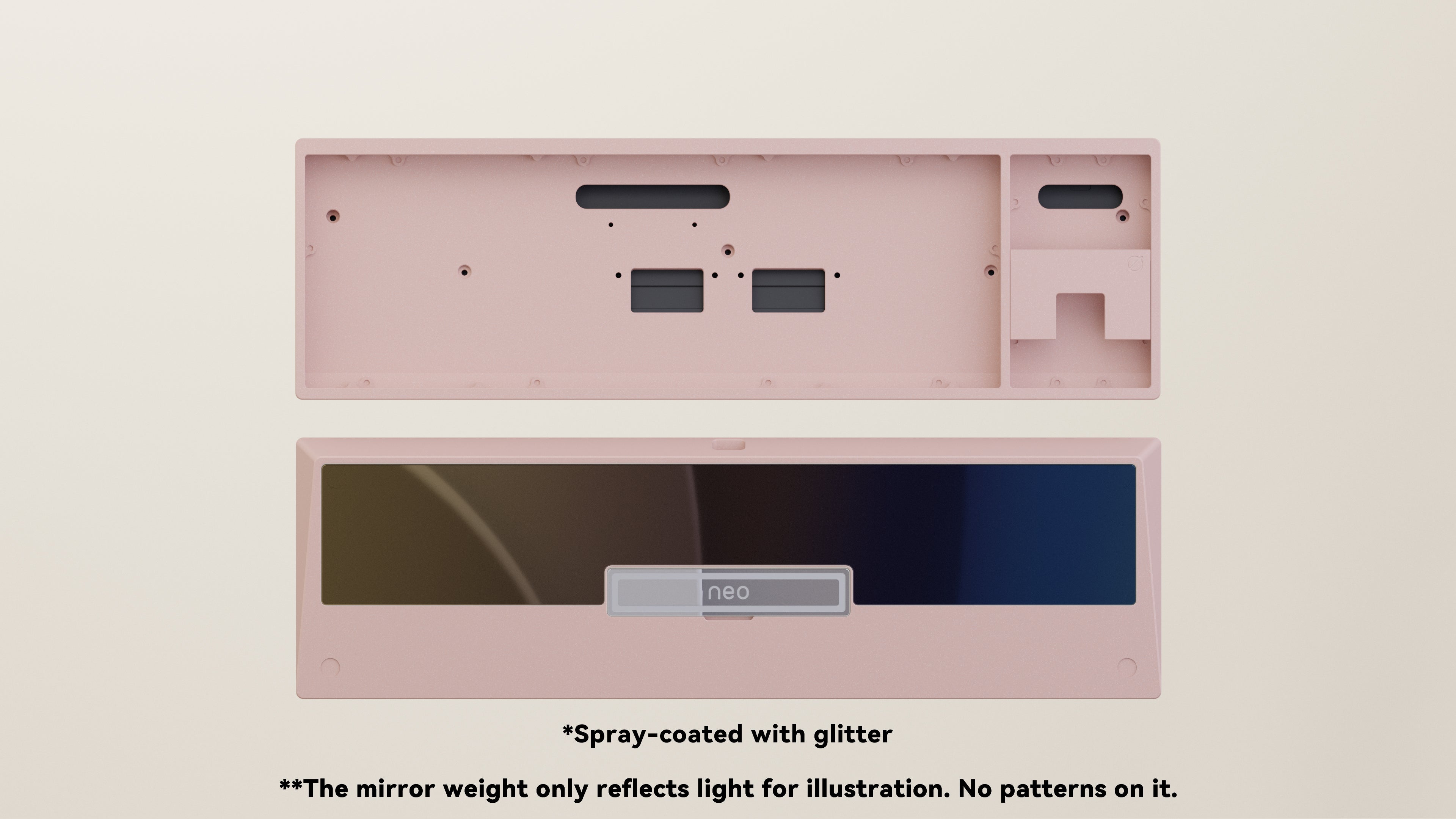 Spray-coated Pink Mirror Dusk SS Weight PVD Silver Badge
