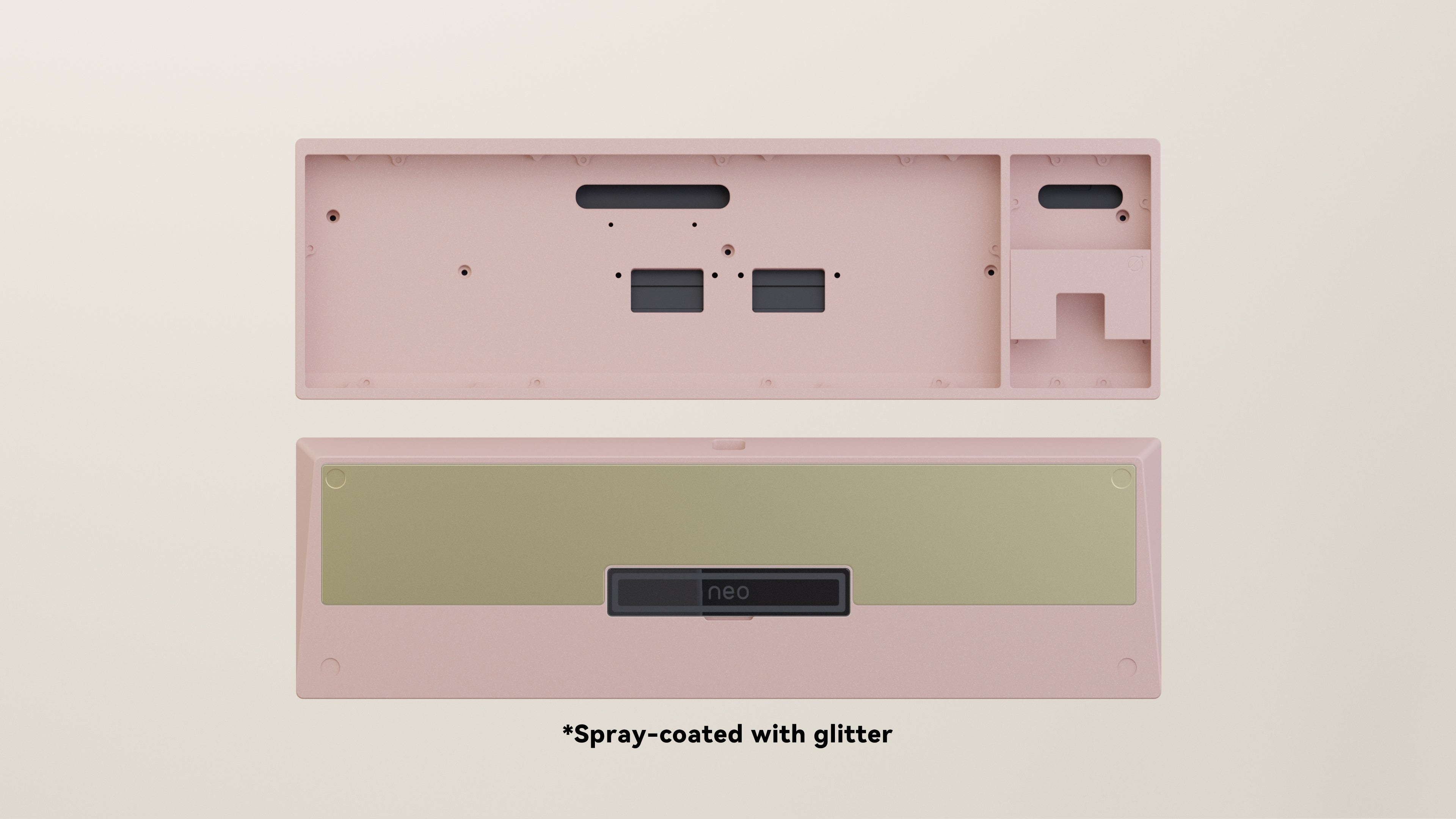 Spray-coated Pink Golden ALU Weight PVD Black Badge
