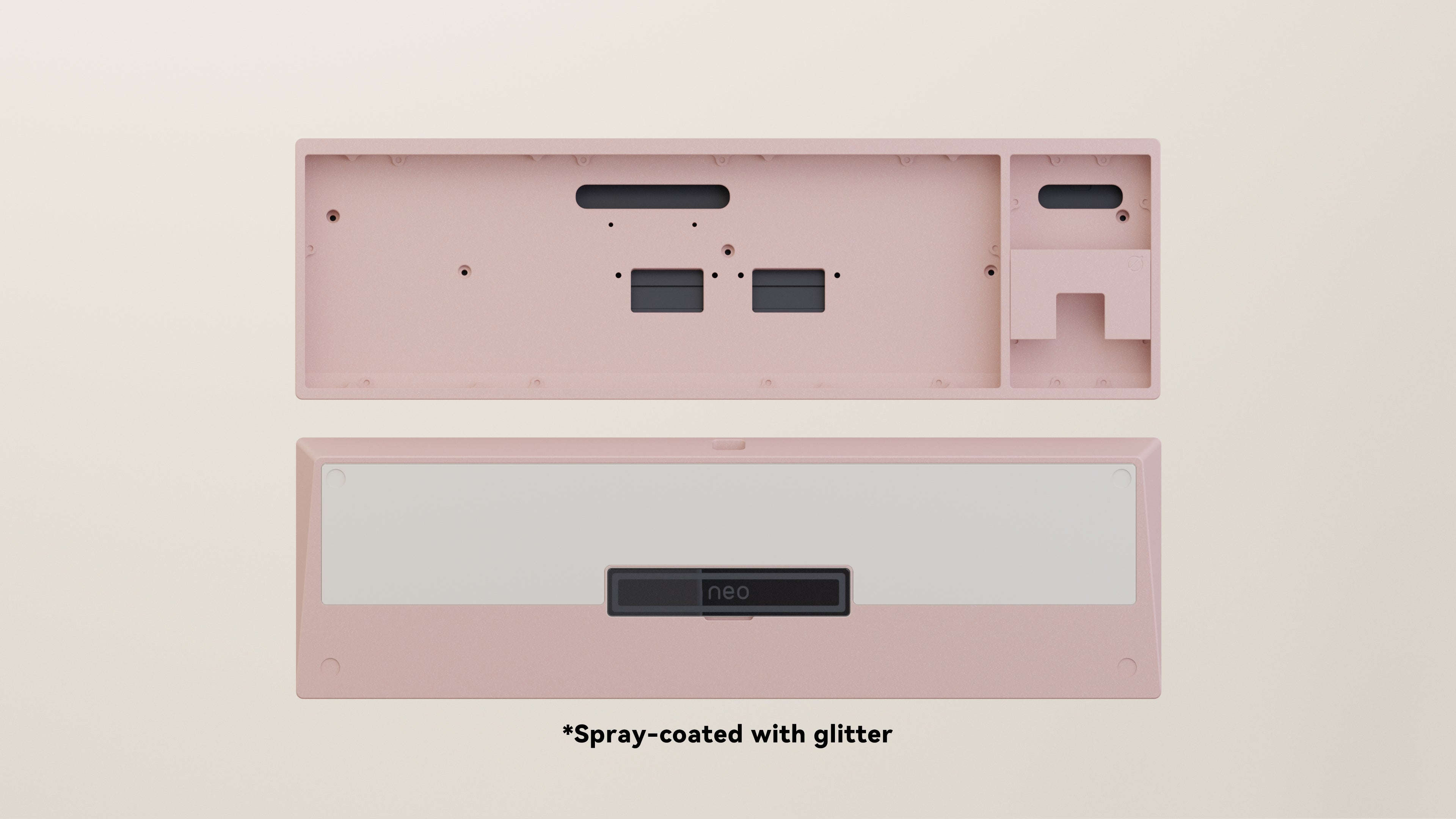 Spray-coated Pink White ALU Weight PVD Black Badge