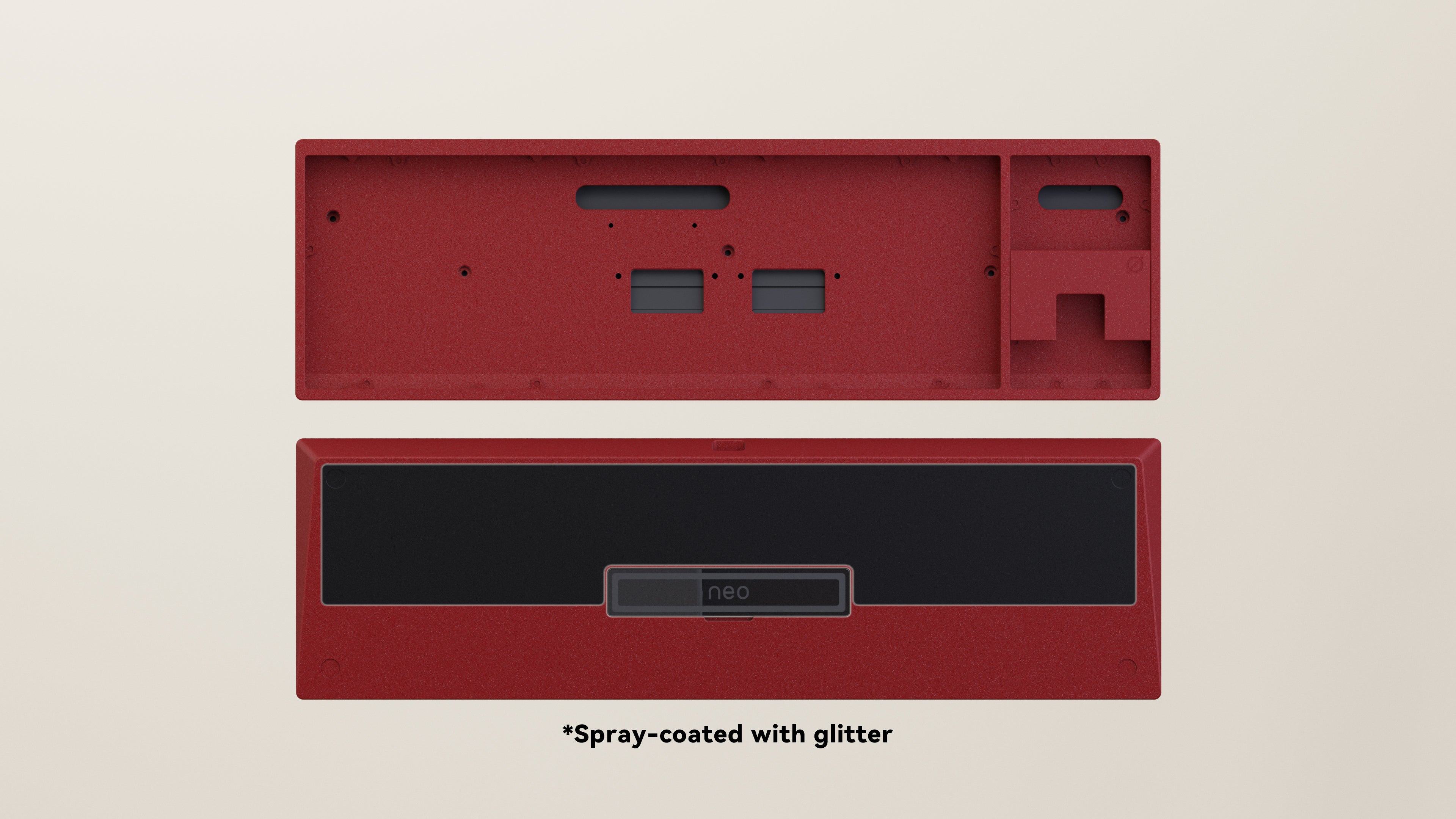 Spray-coated Red Black ALU Weight PVD Black Badge