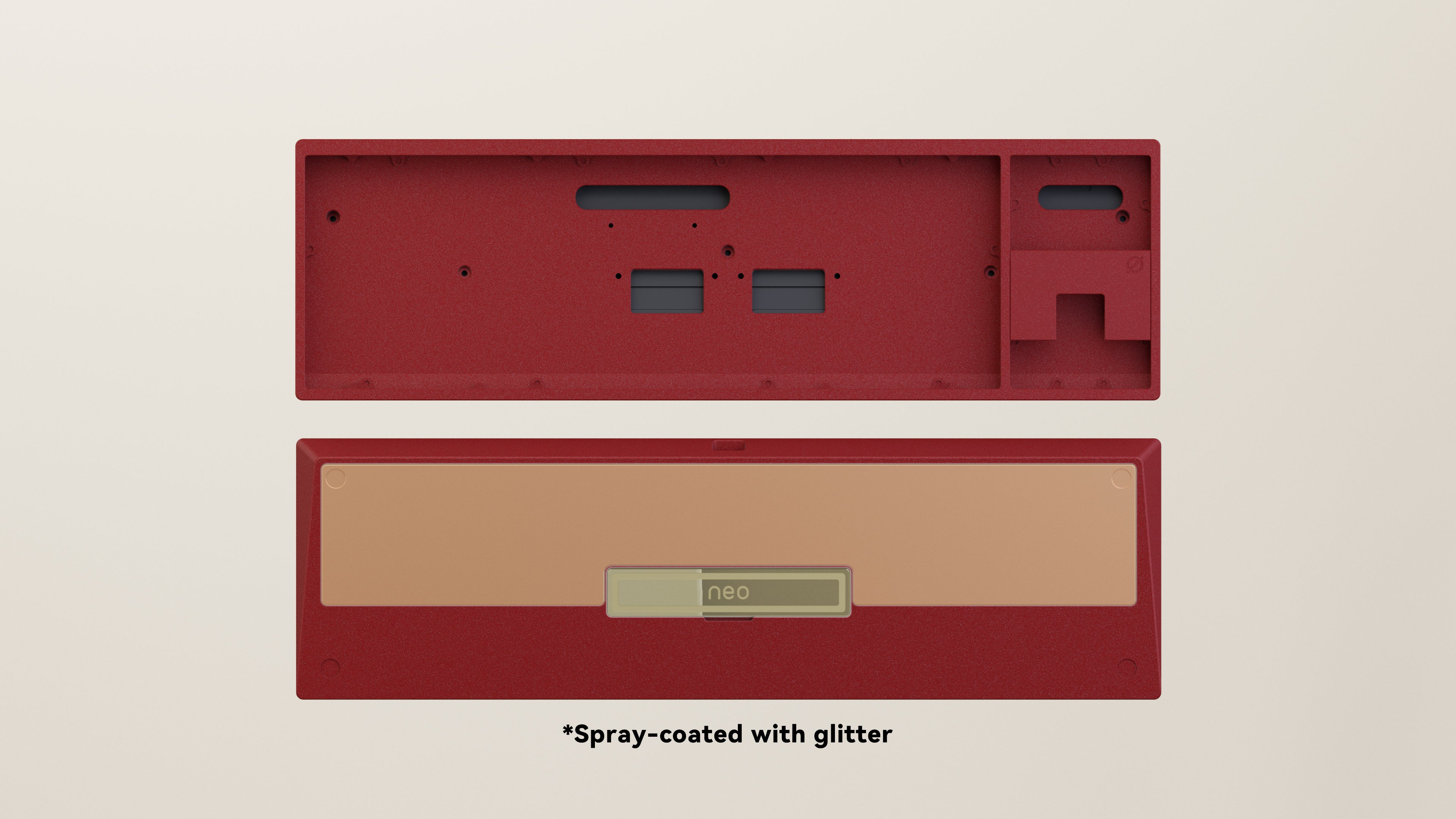 Spray-coated Red Copper Weight PVD Golden Badge