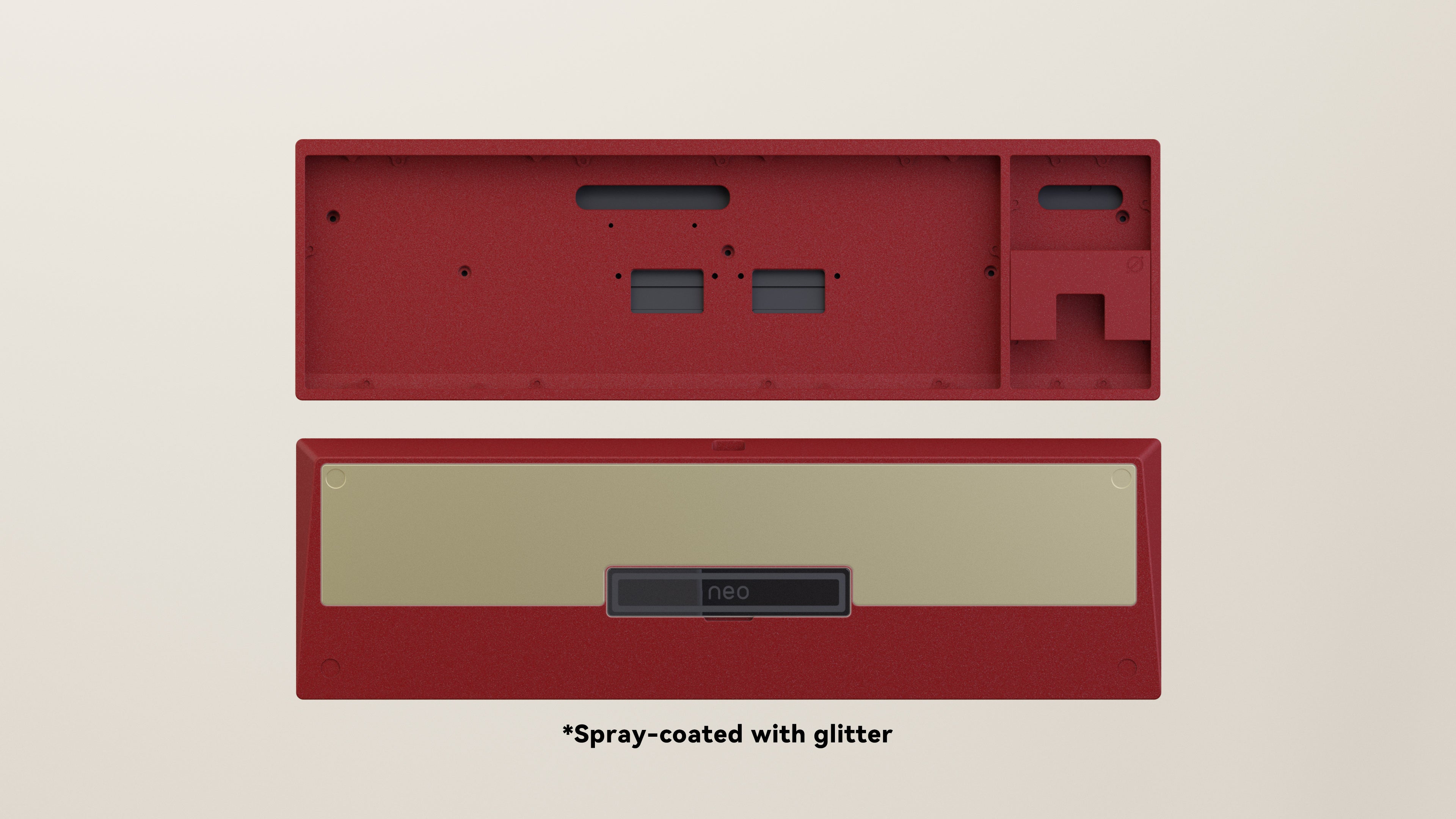 Spray-coated Red Golden ALU Weight PVD Black Badge