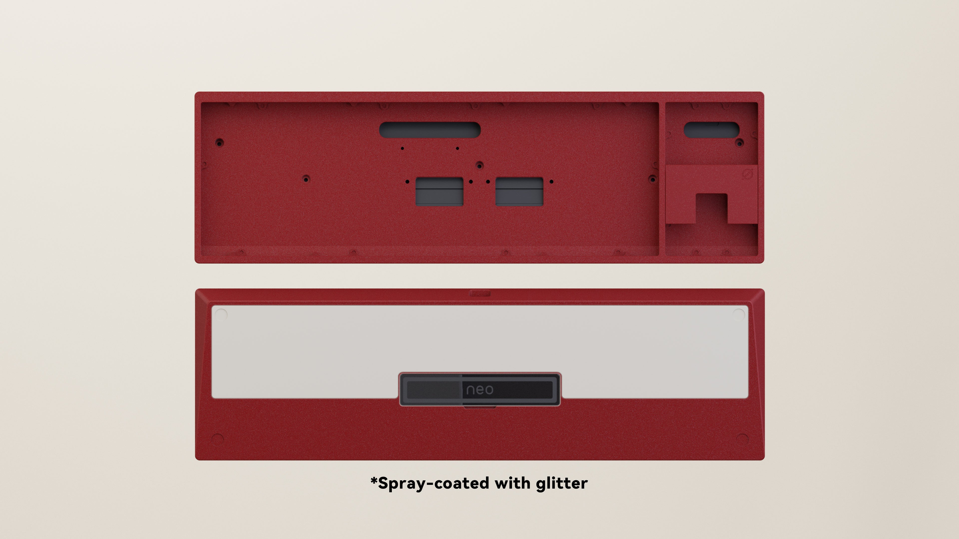 Spray-coated Red White ALU Weight PVD Black Badge