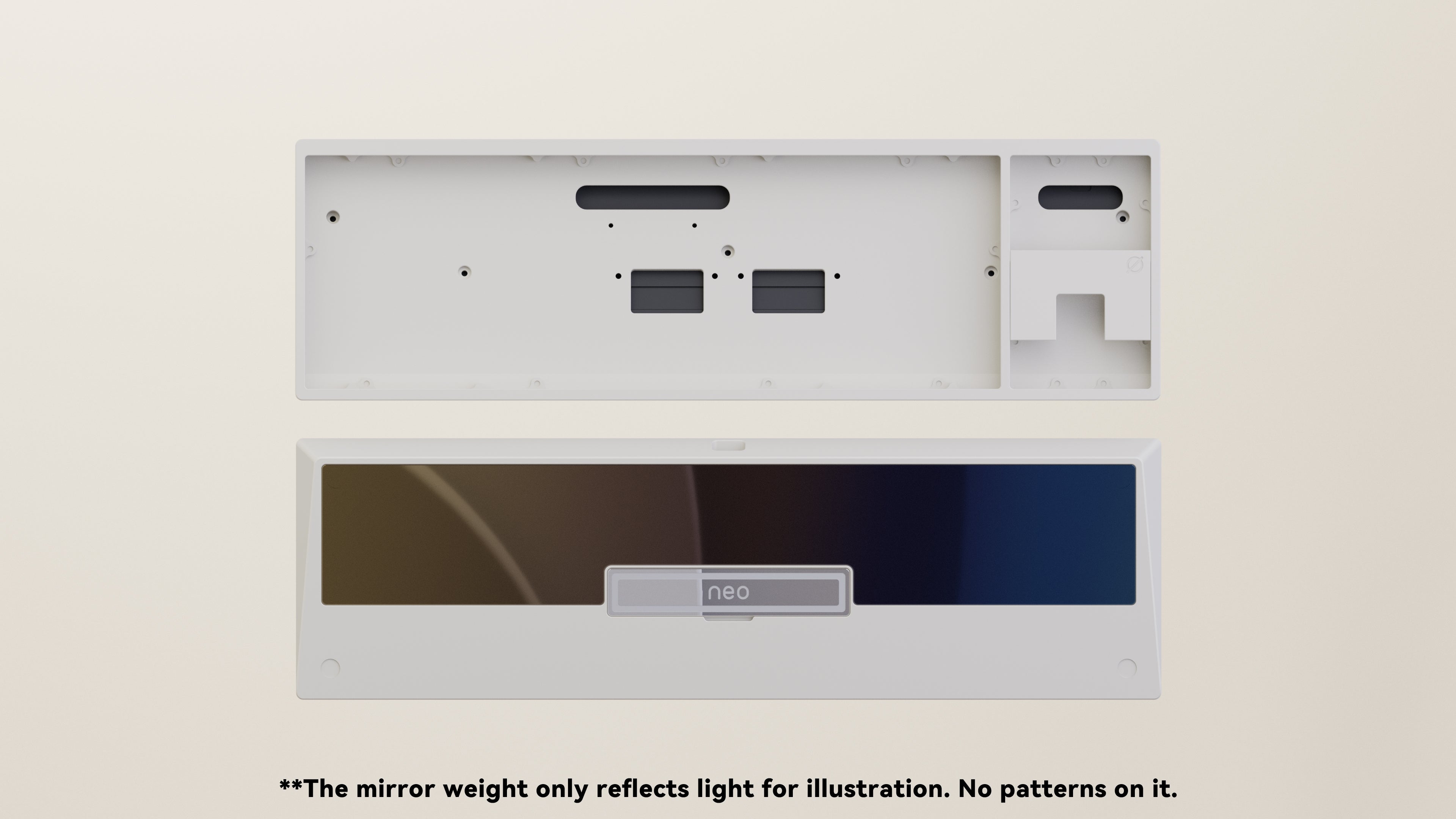 Spray-coated White Mirror Dusk SS Weight PVD Silver Badge