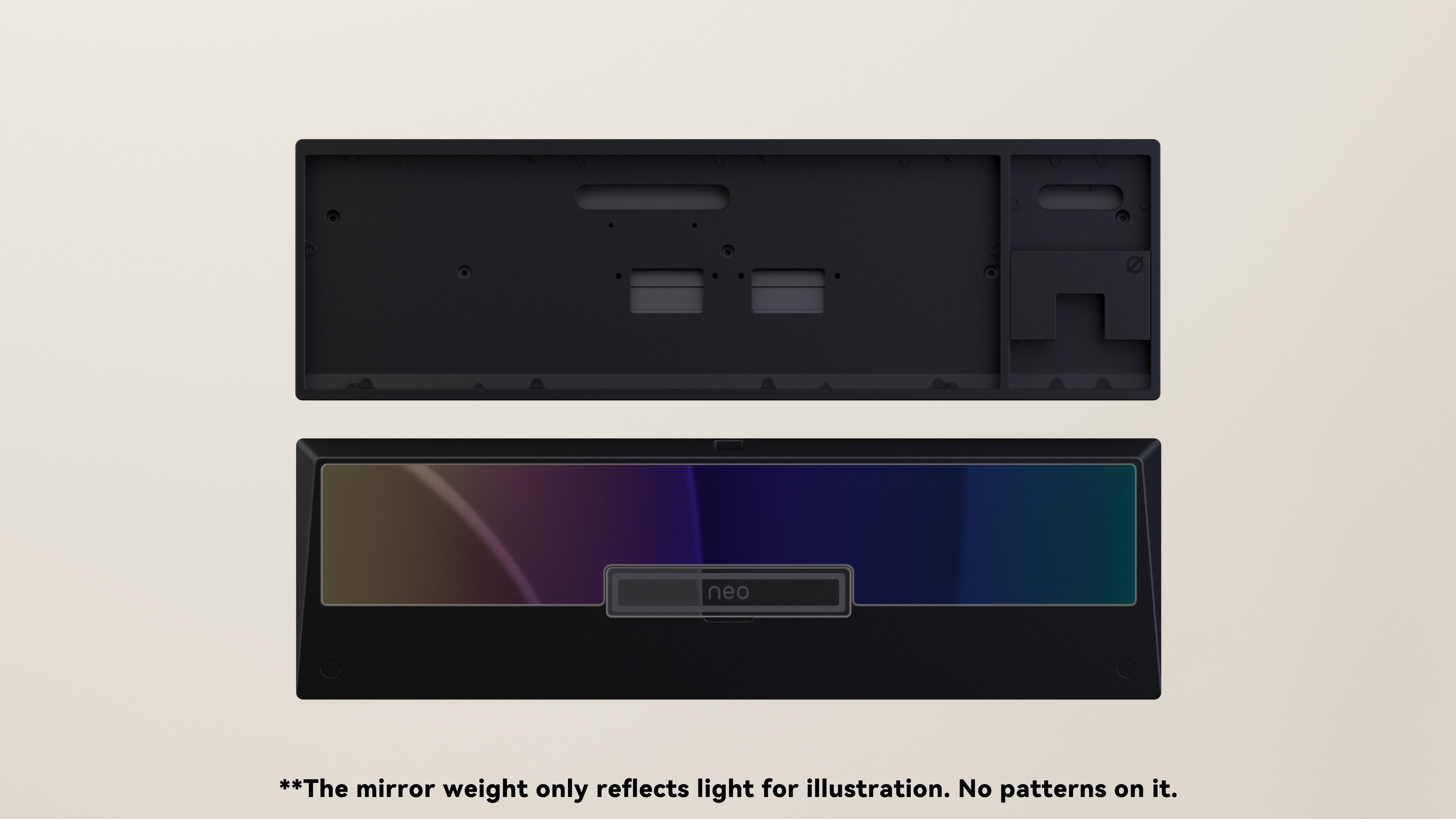 Anodized Black Mirror Chroma SS Weight PVD Black Badge