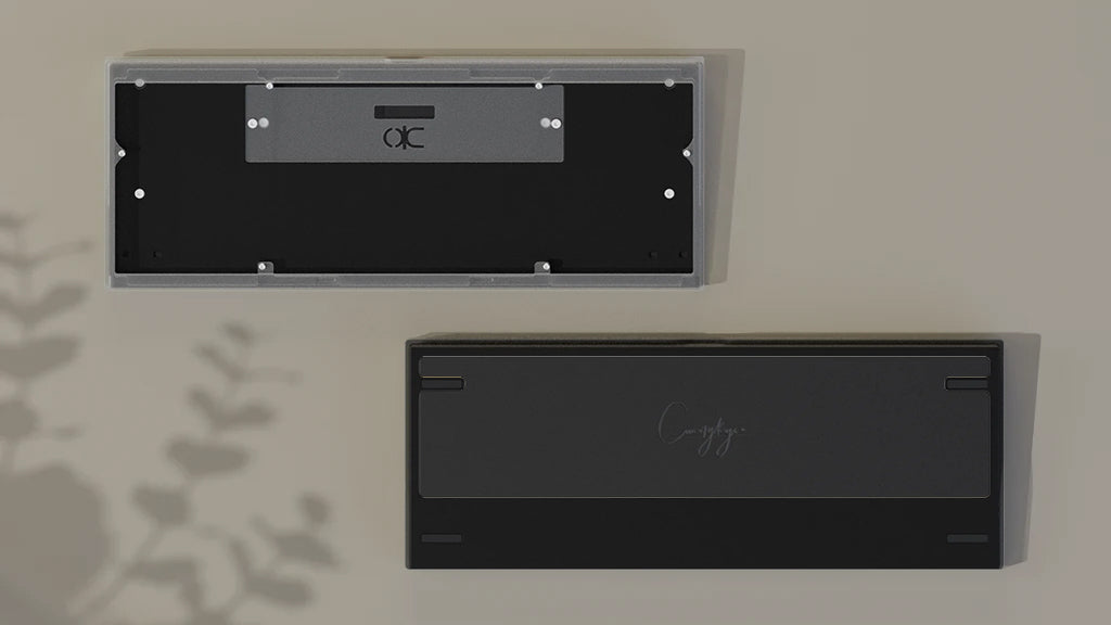 Clear Acrylic Anodized Black with Sandblasted Black Weight