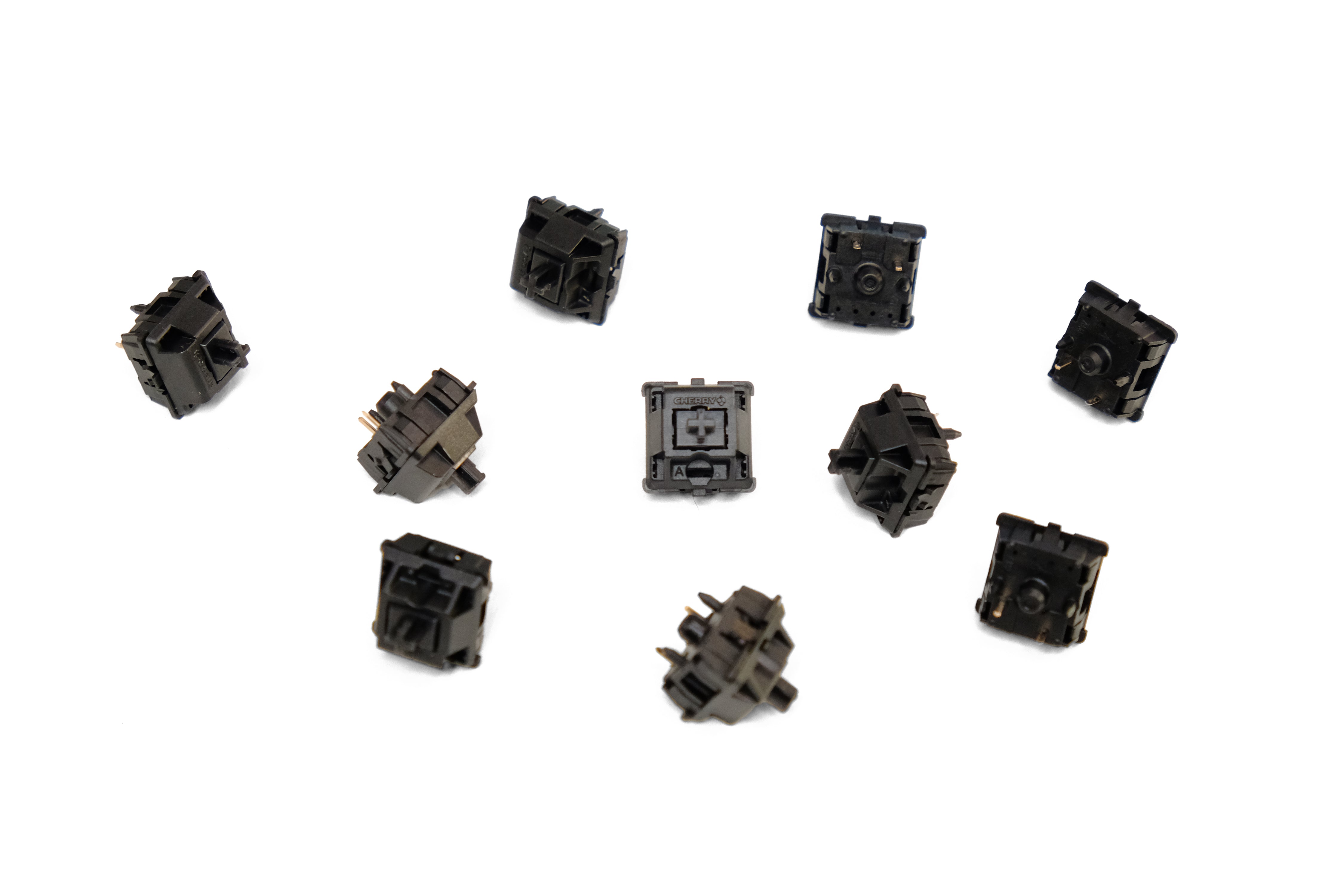 Group of Cherry MX Hyperglide Black Linear Switches
