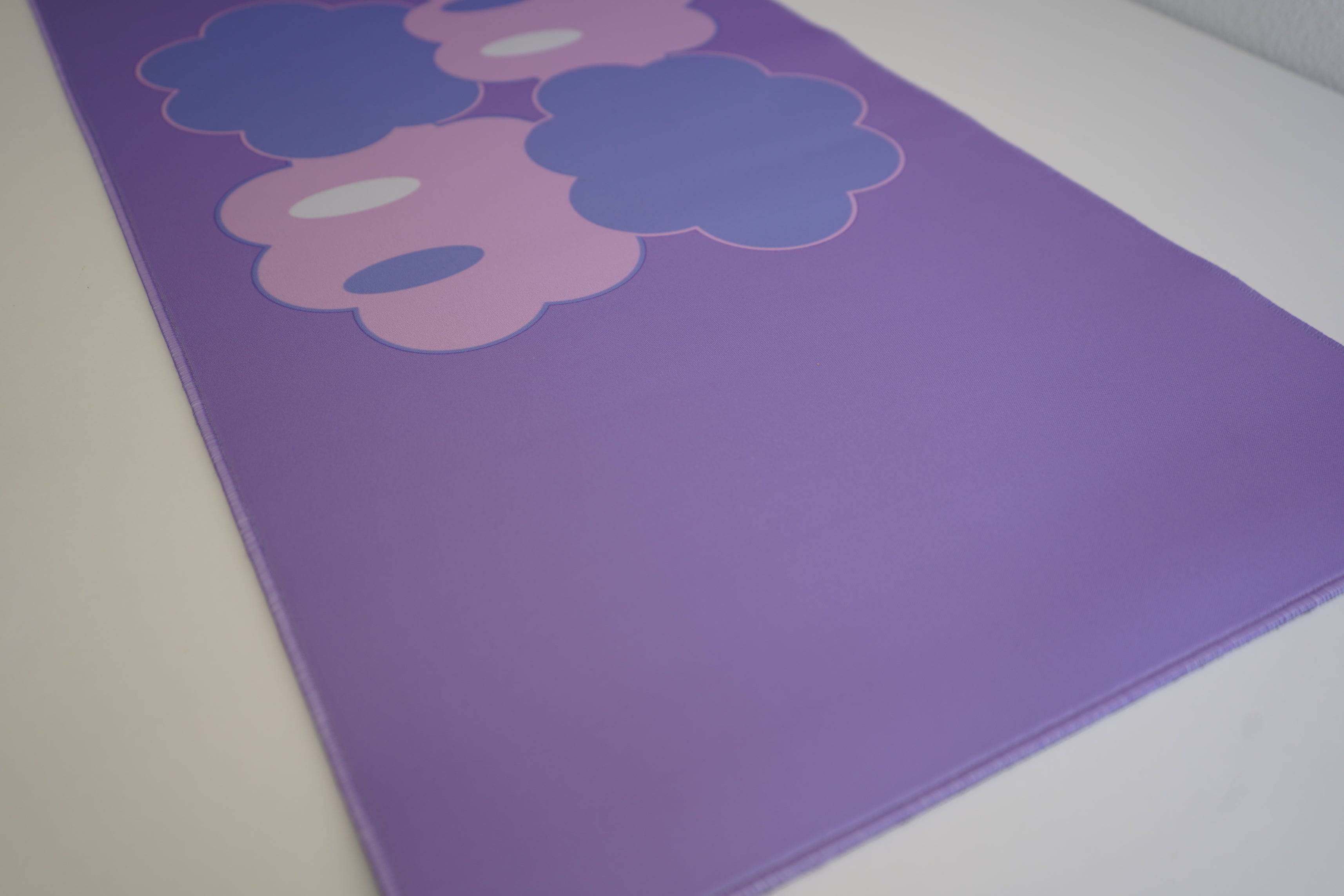 Violet Clouds Deskmat rigth side view