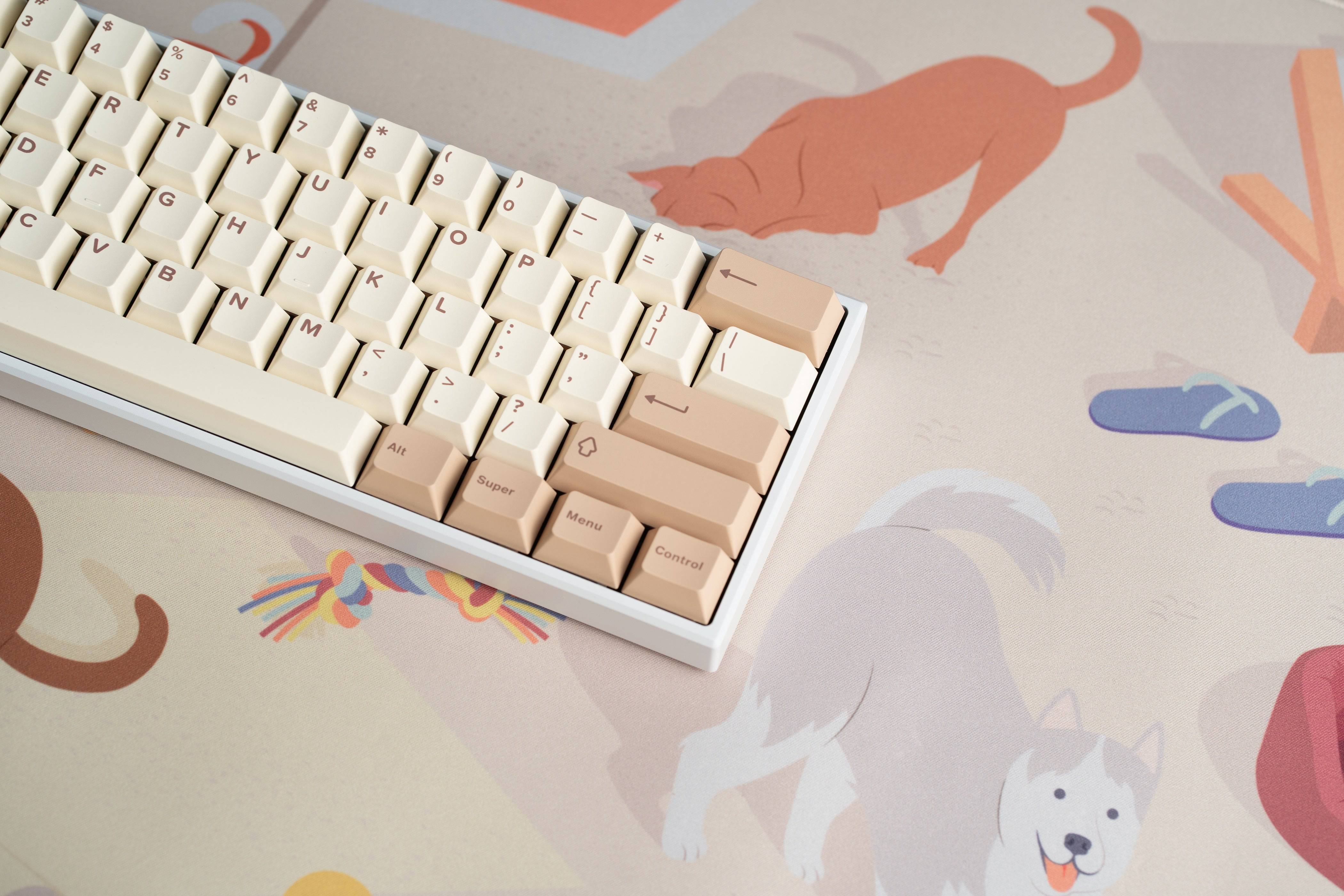 PBT Doggie Keycaps - KeebsForAll