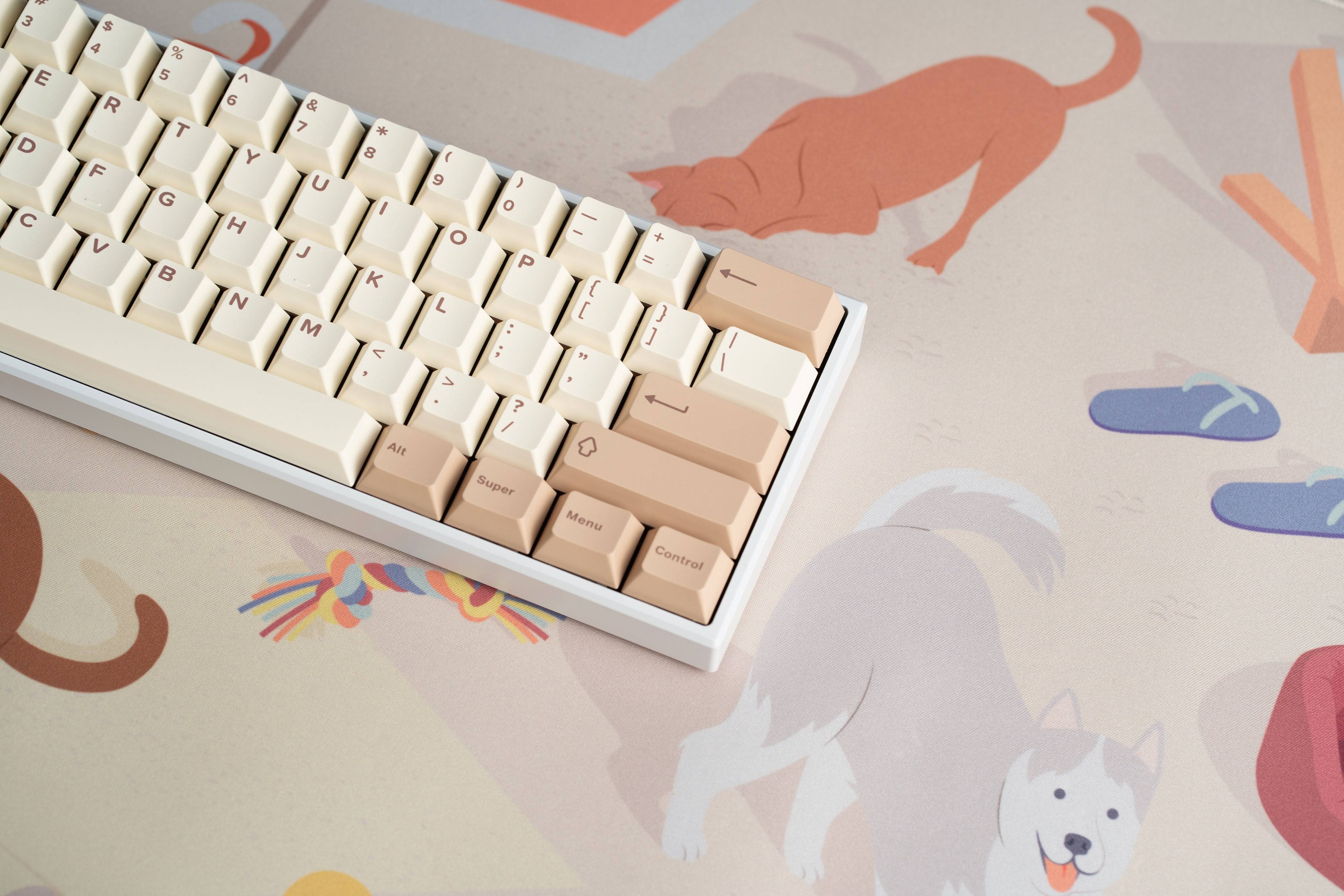 PBT Doggie Keycaps - KeebsForAll