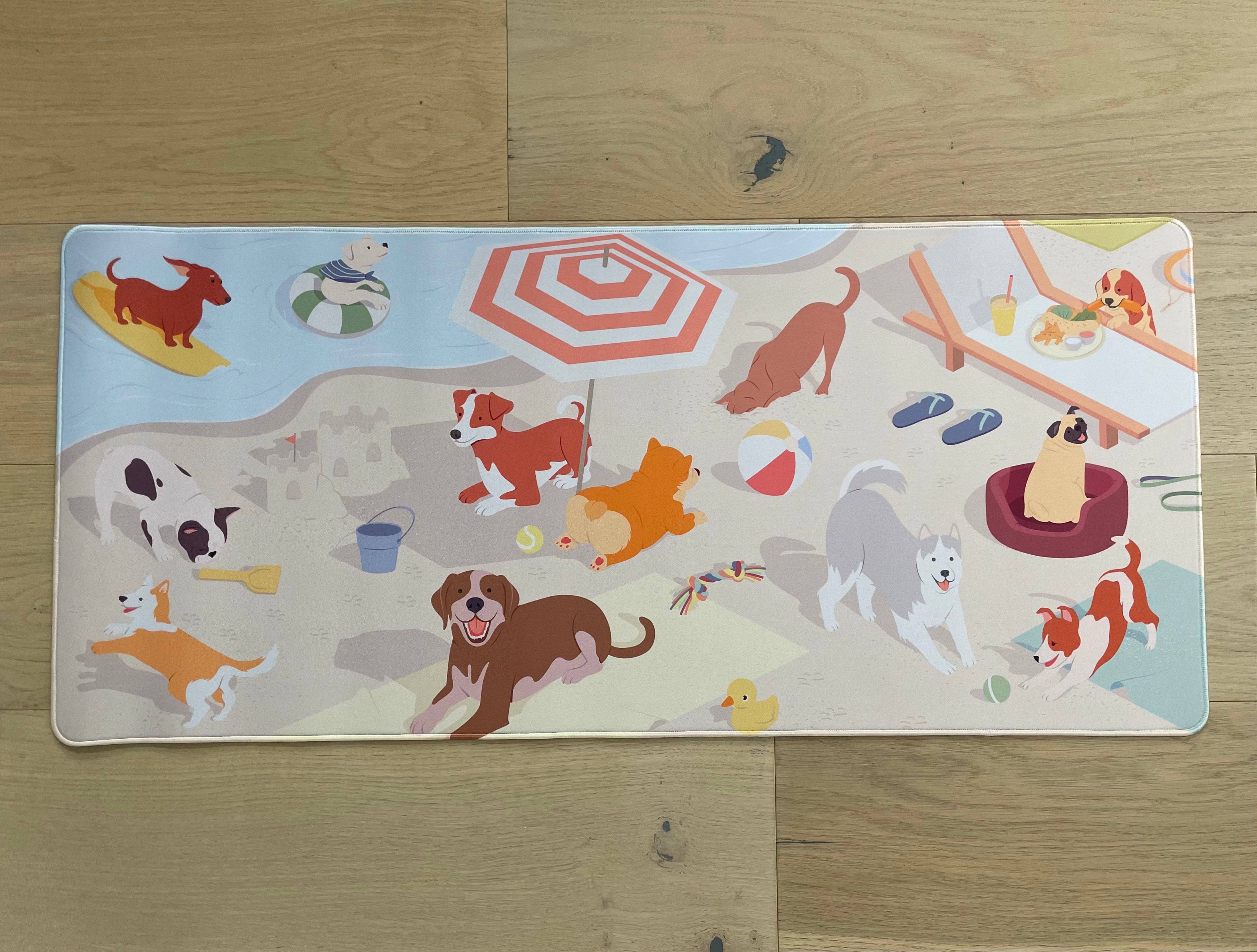 Good Boys Beach Deskmat - KeebsForAll