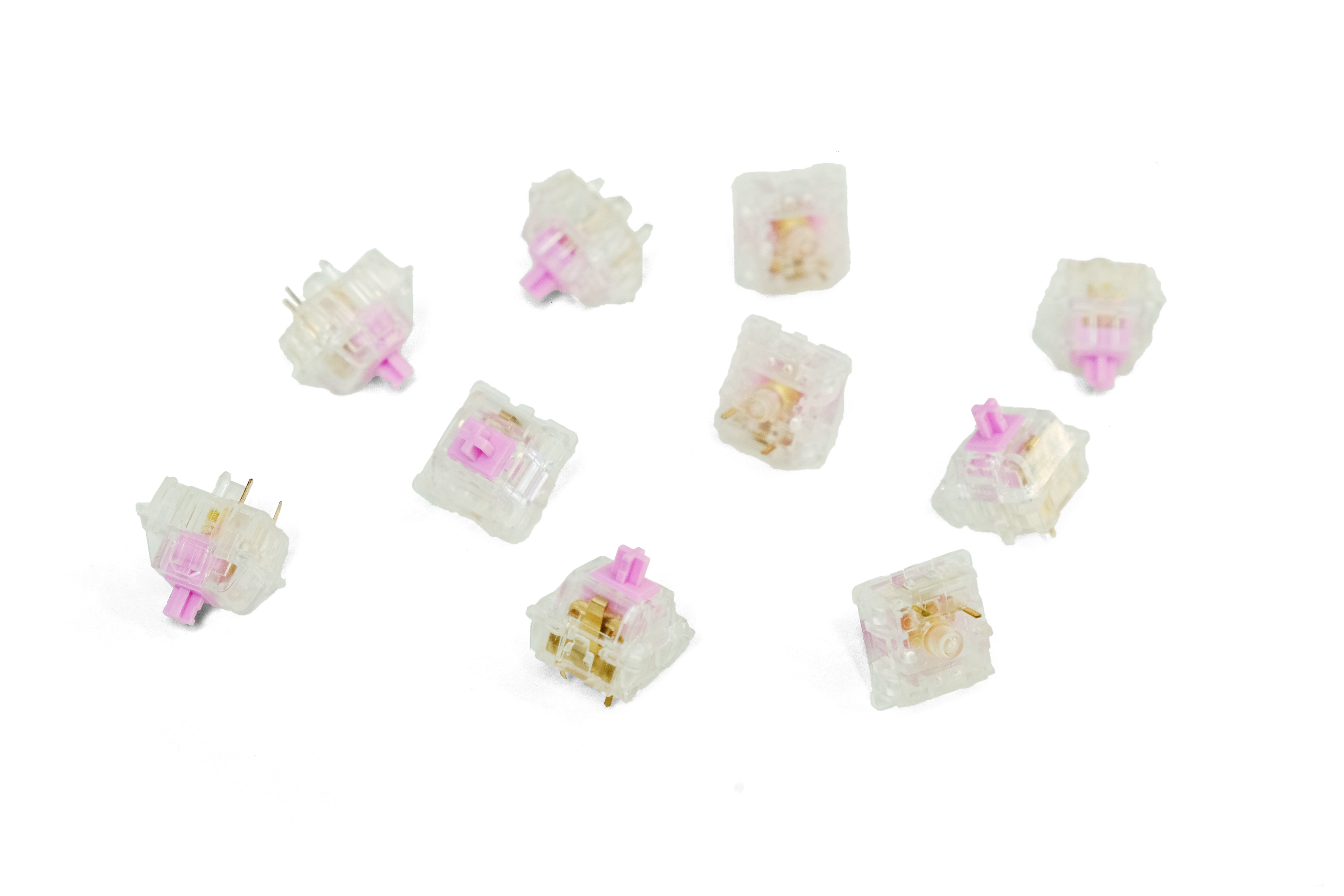 Group of Durock L3 Pink Linear Switches