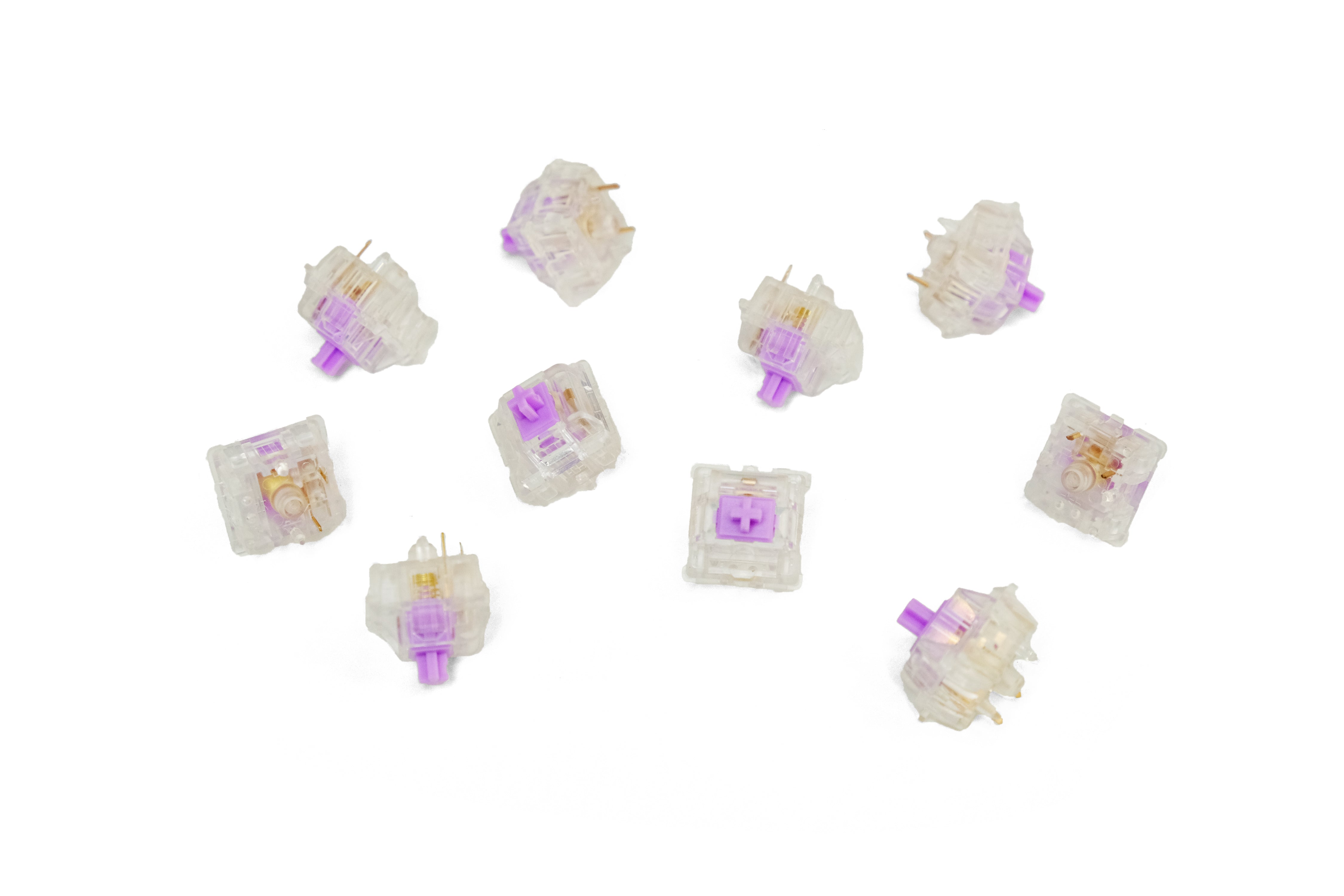 Group of Durock L4 Creamy Purple Linear Switches