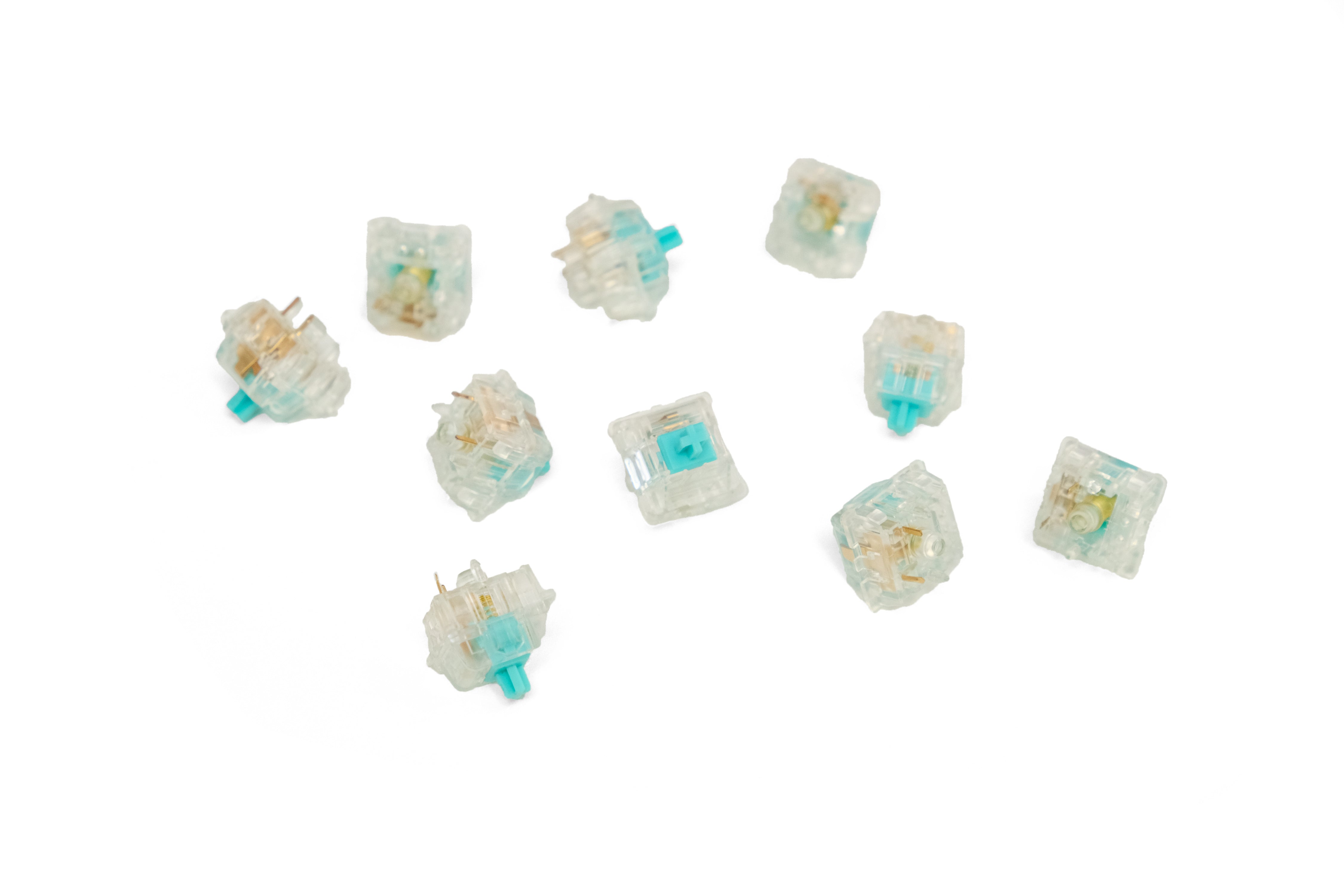 Group of Durock L5 Blue Linear Switches