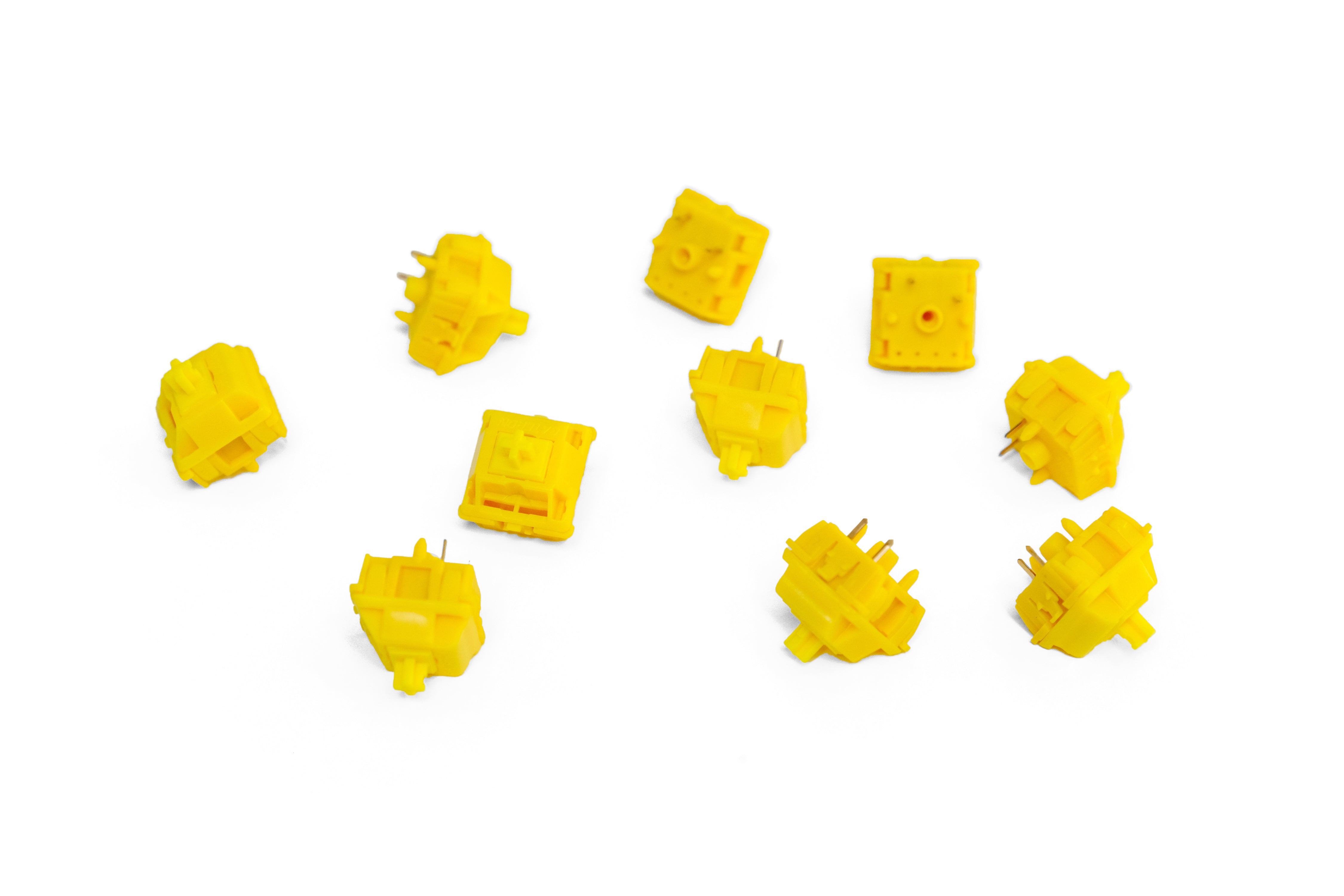 Group of Gateron Cap V2 Golden Yellow Linear Switches