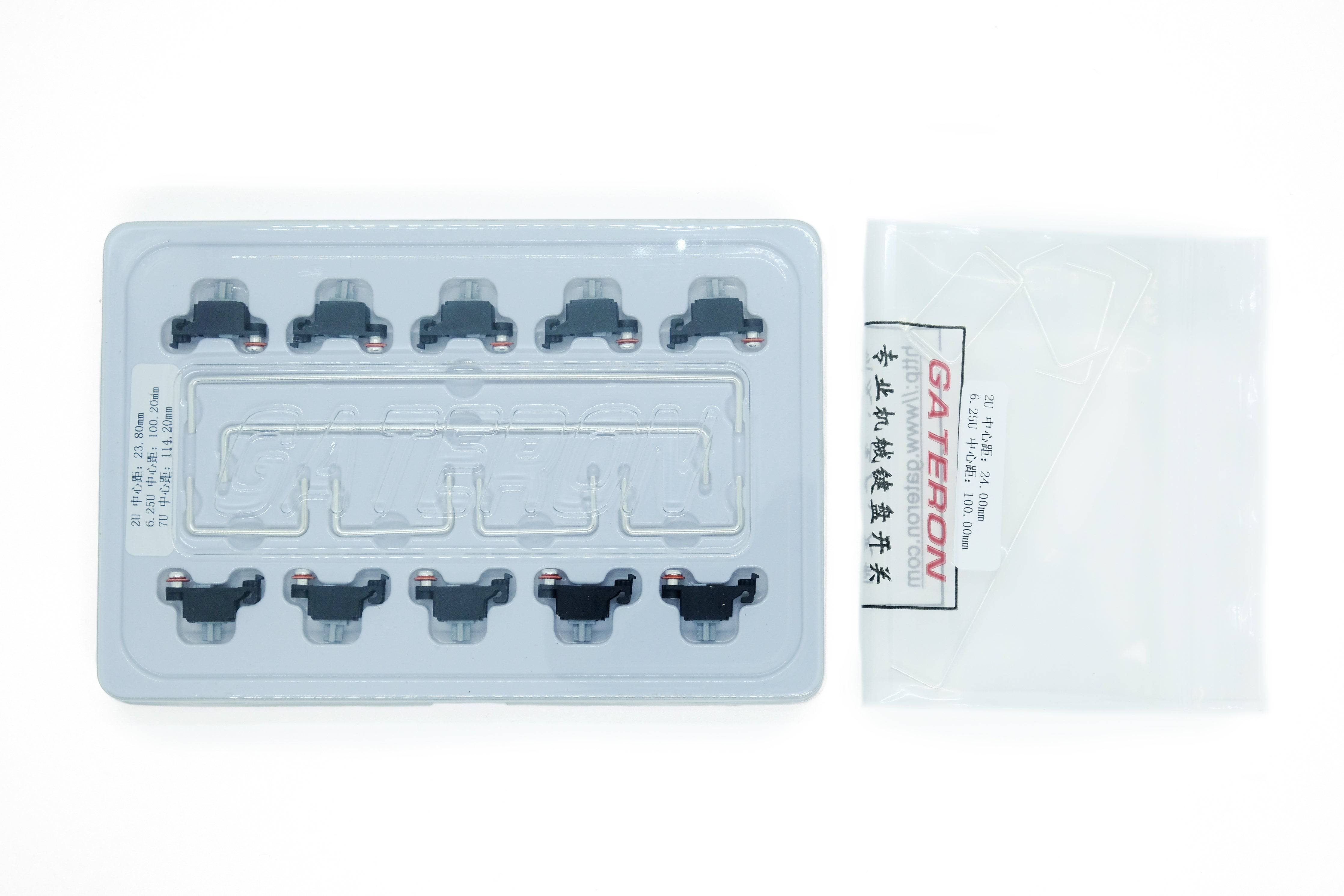 Gateron PCB Stabilizer V2 Silver on Black Contents