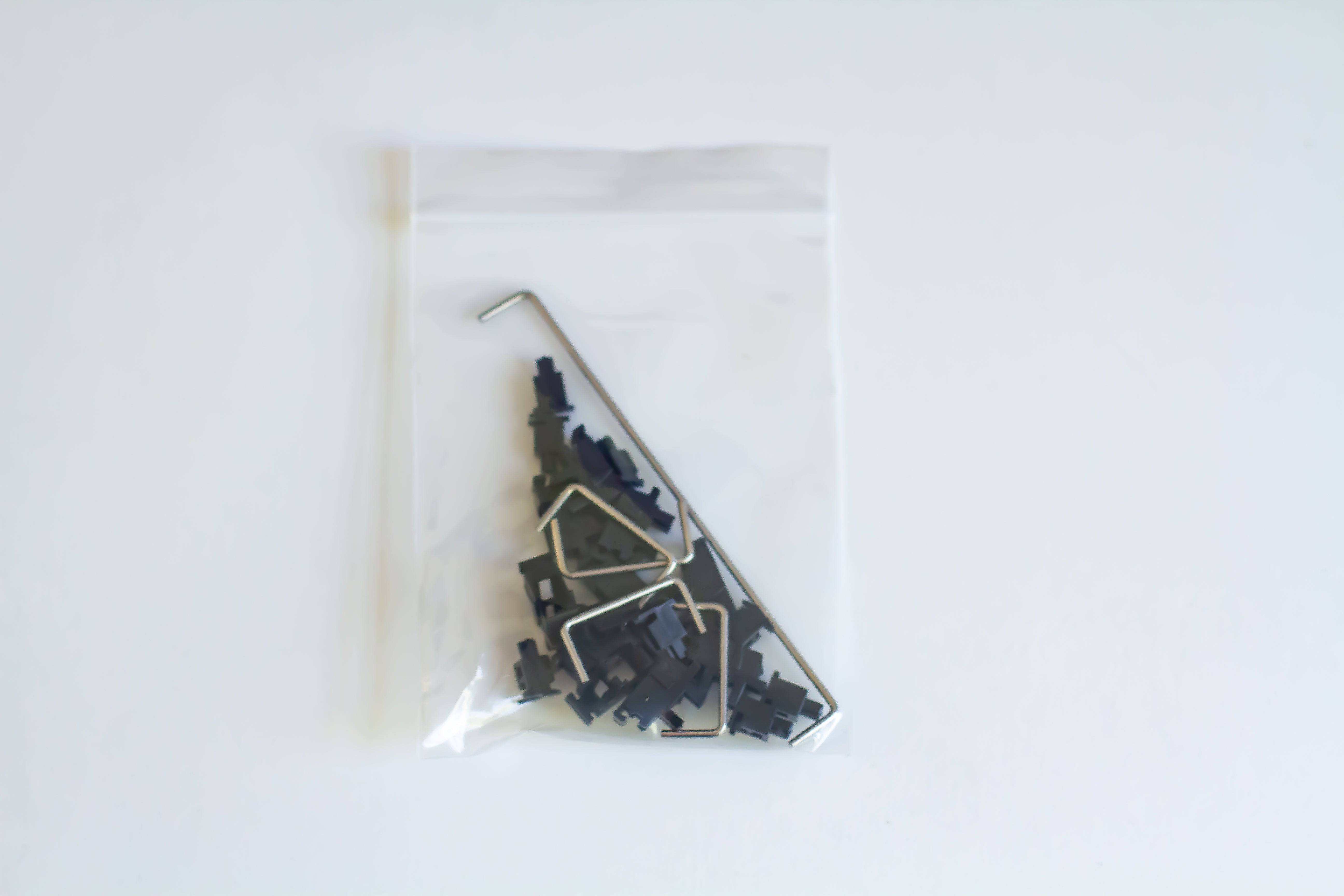 A pack of Durock plate mounted mechanical keyboard stabilizers.