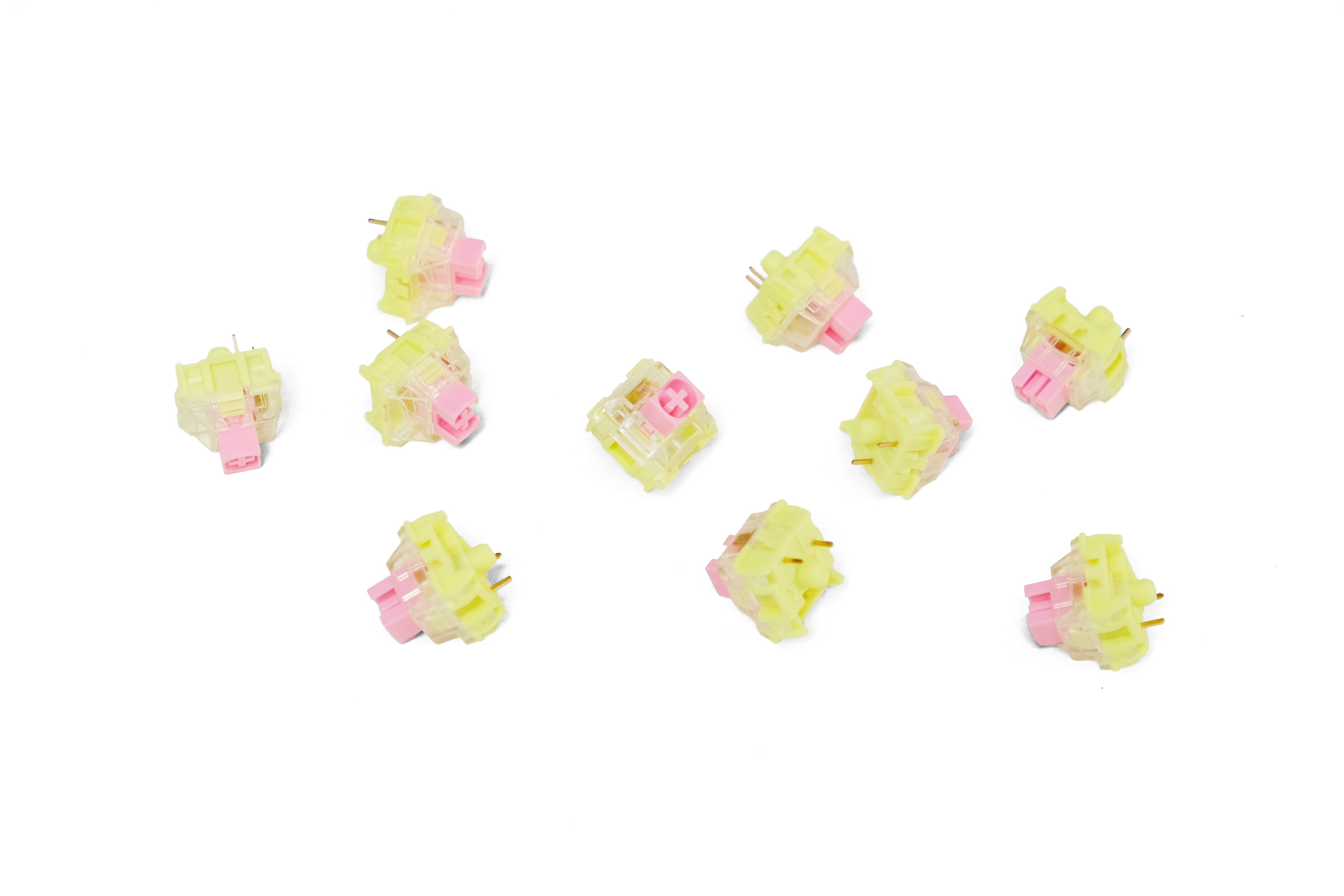 Group of TTC Gold Pink Linear Switches