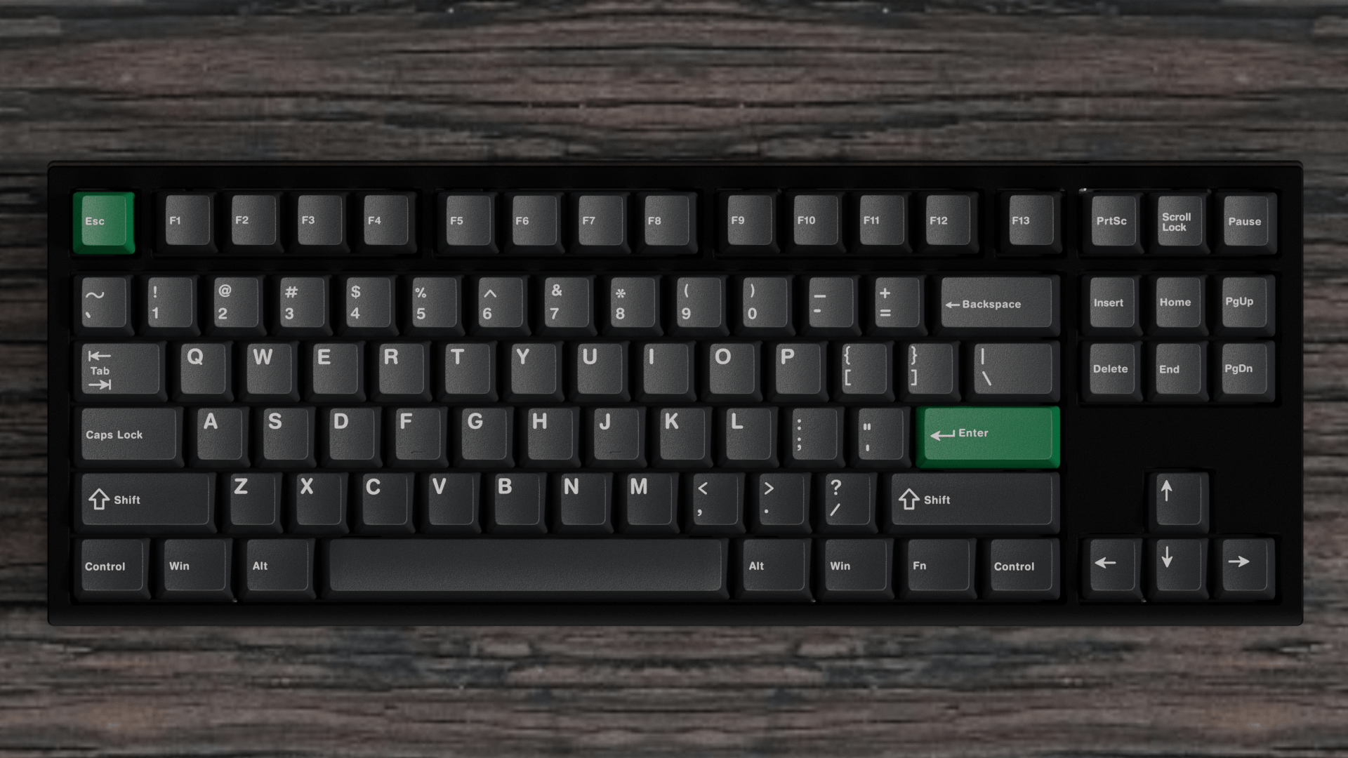 DCS White on Black Keycaps - KeebsForAll