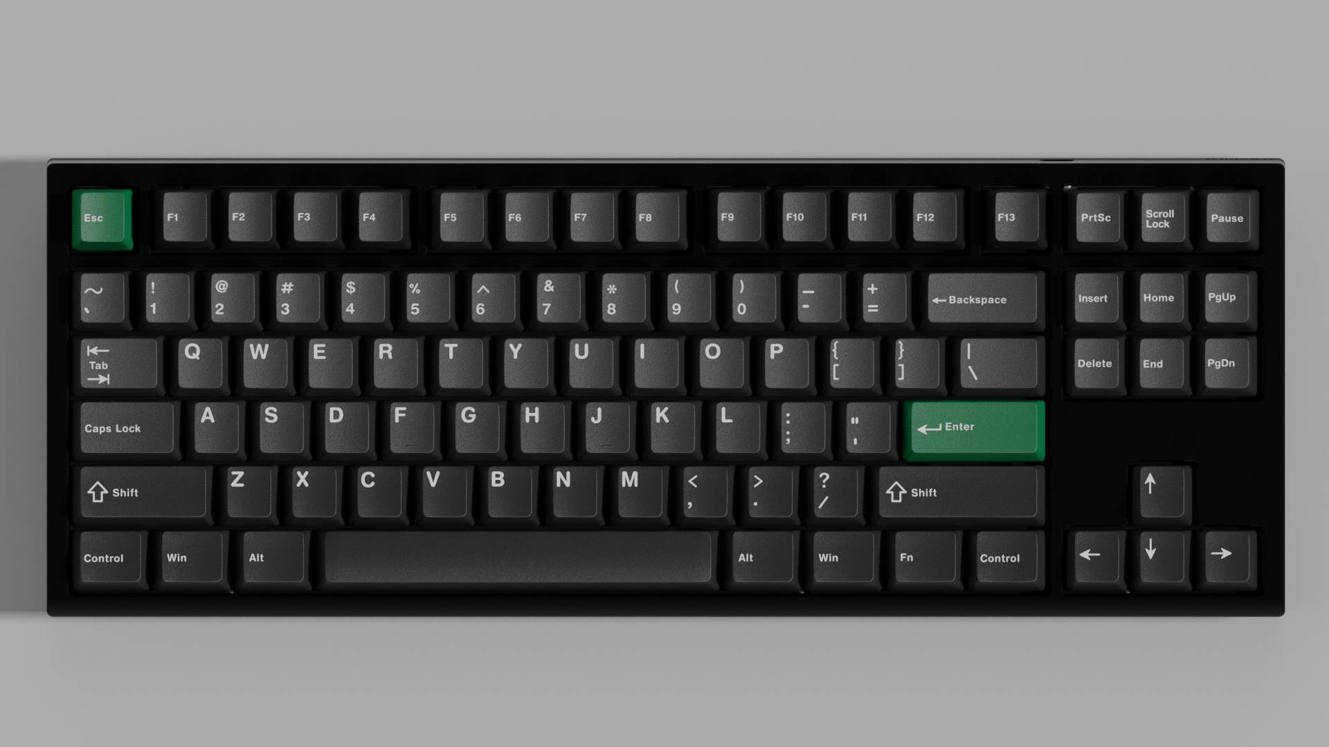 DCS White on Black Keycaps - KeebsForAll