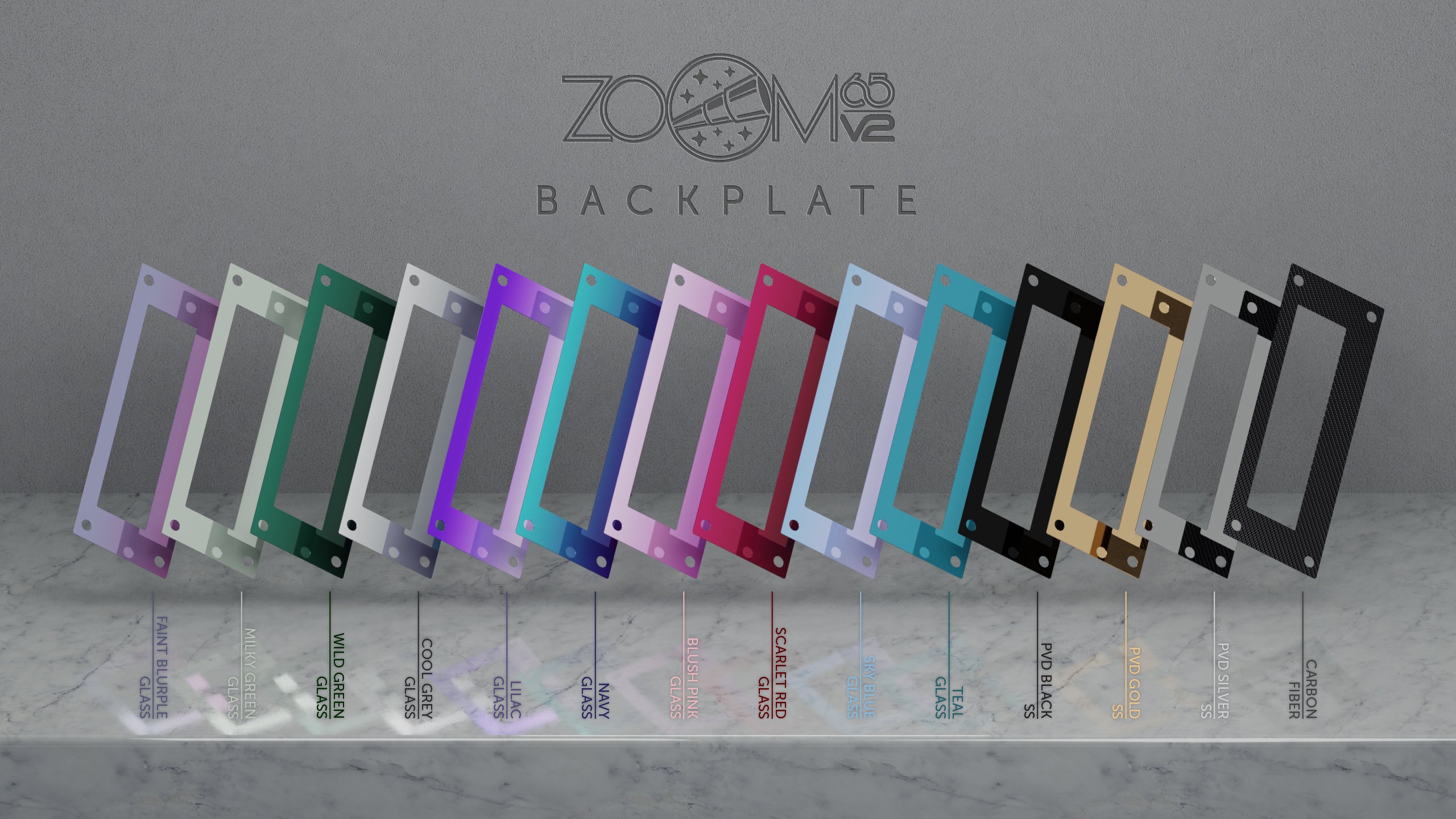 Zoom 65 V2 Backplates Close Up