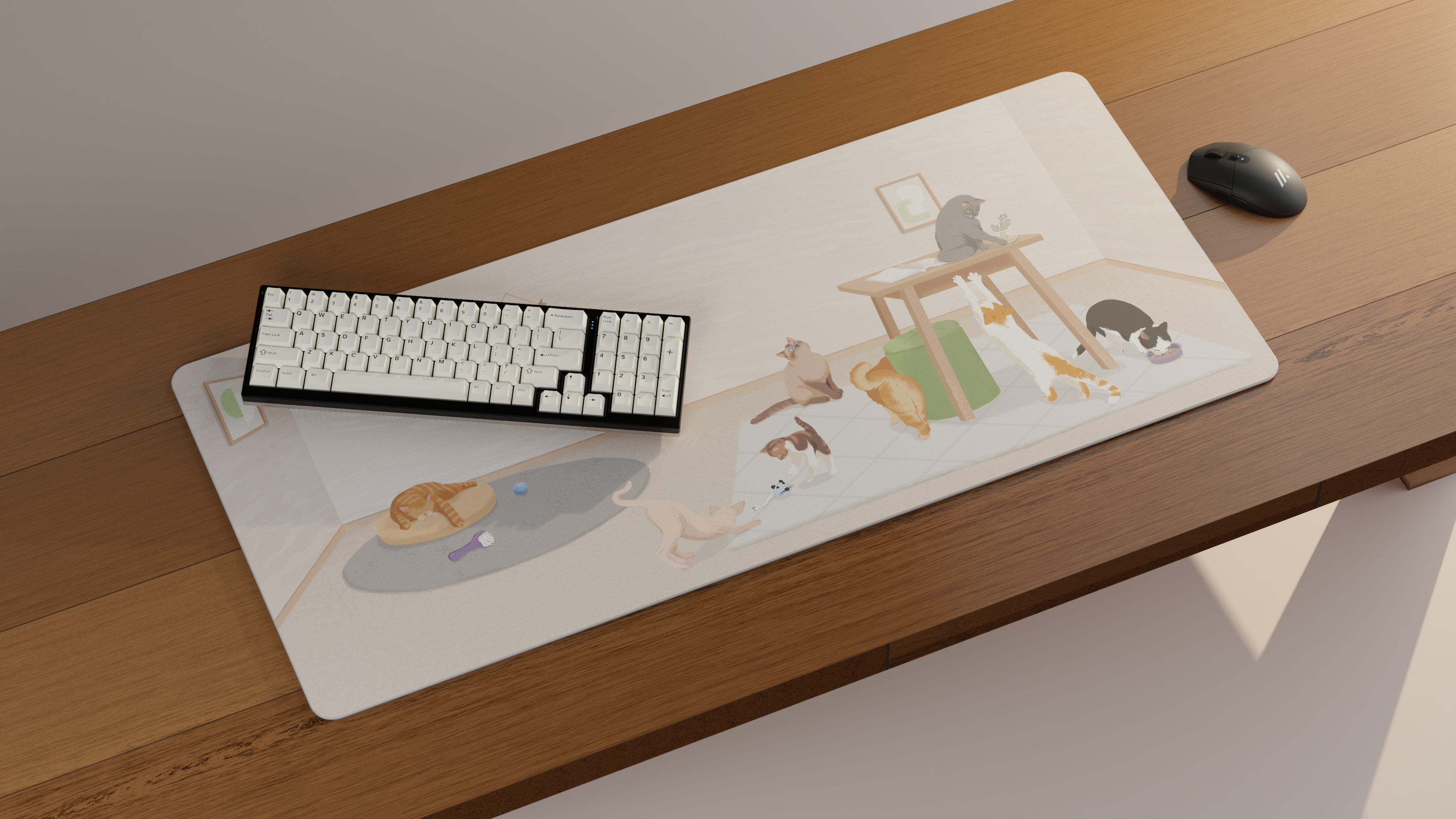 Cats Deskmat - KeebsForAll
