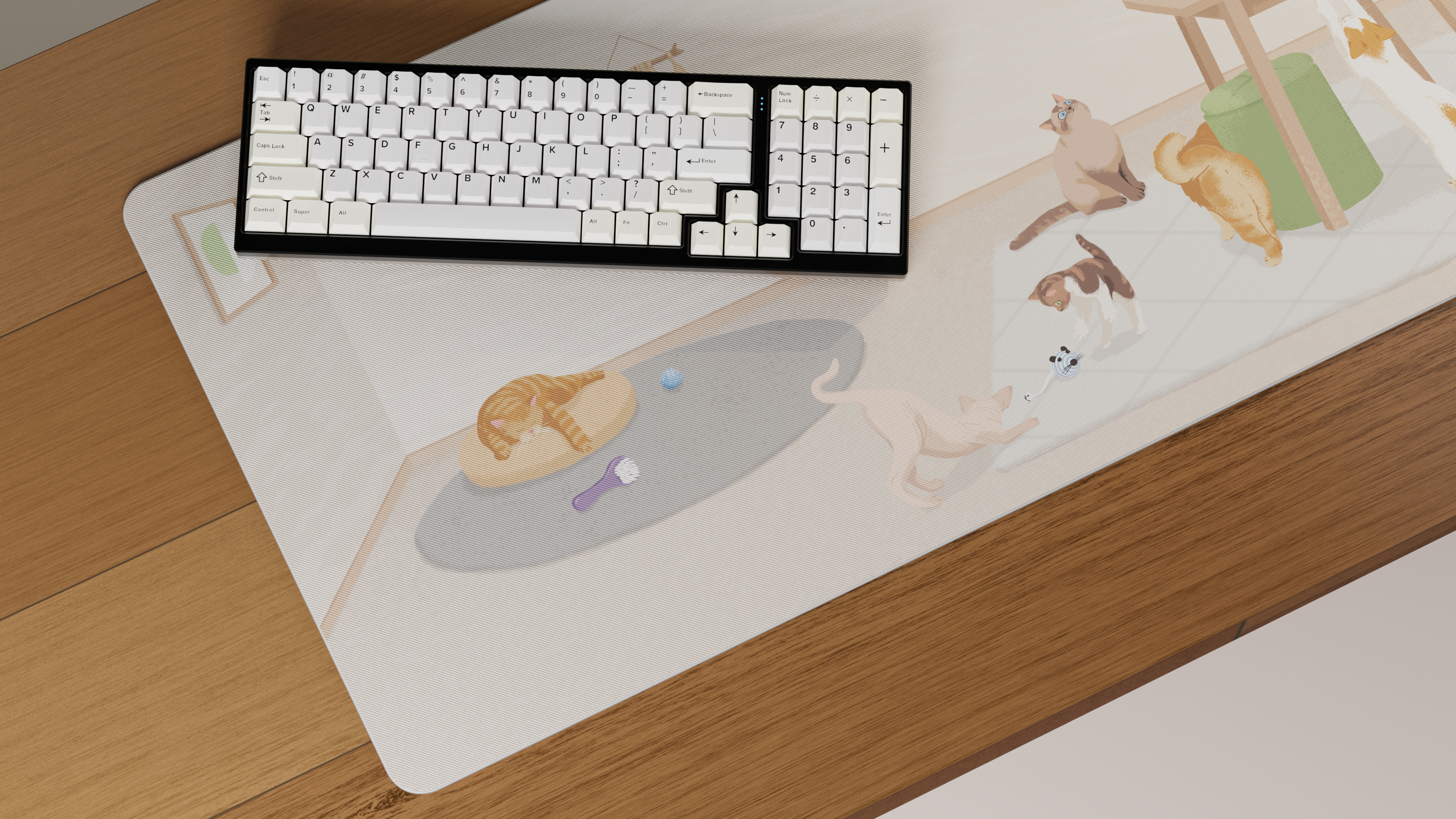 Cats Deskmat - KeebsForAll