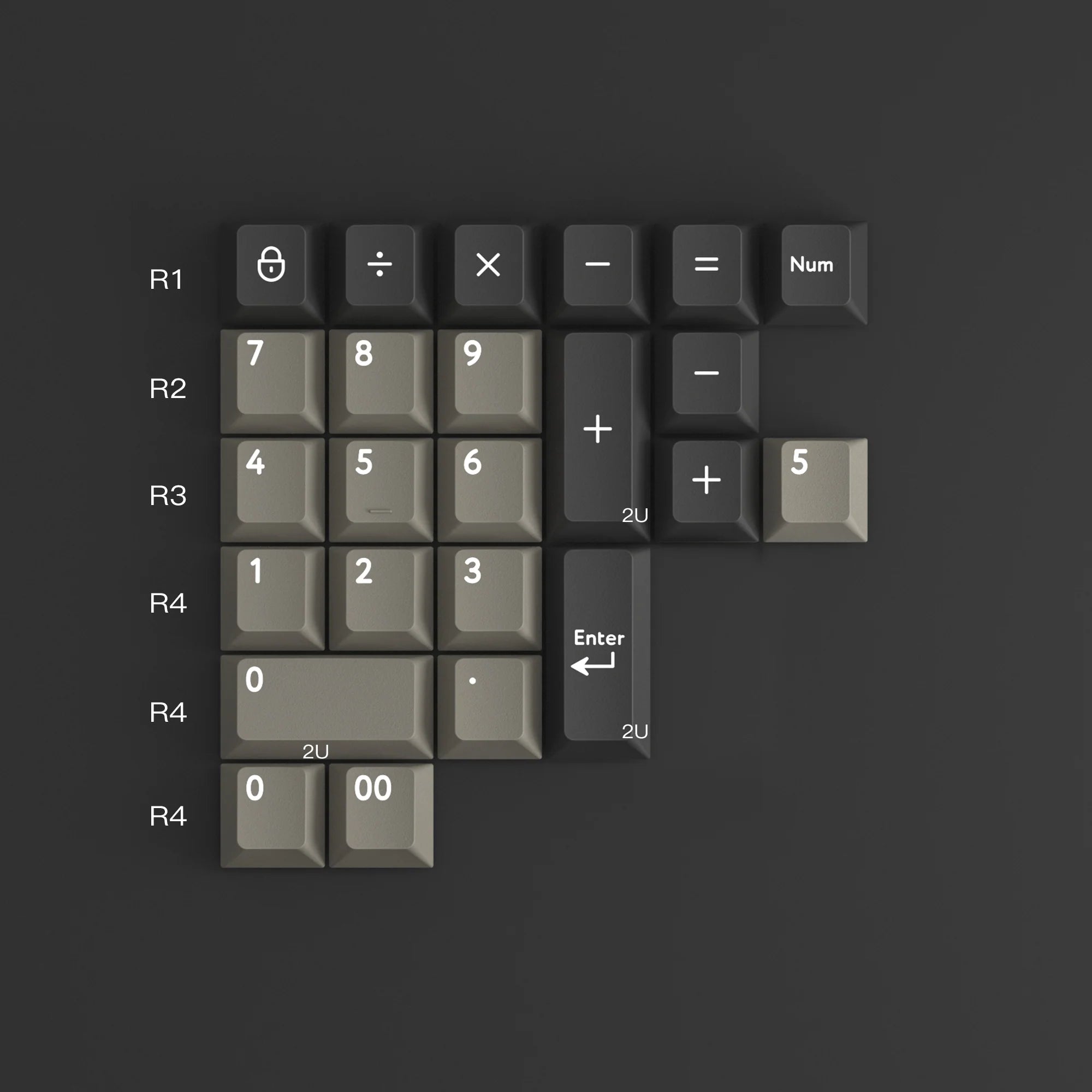 PBTfans Dolch Keycap Set Doubleshot PBT