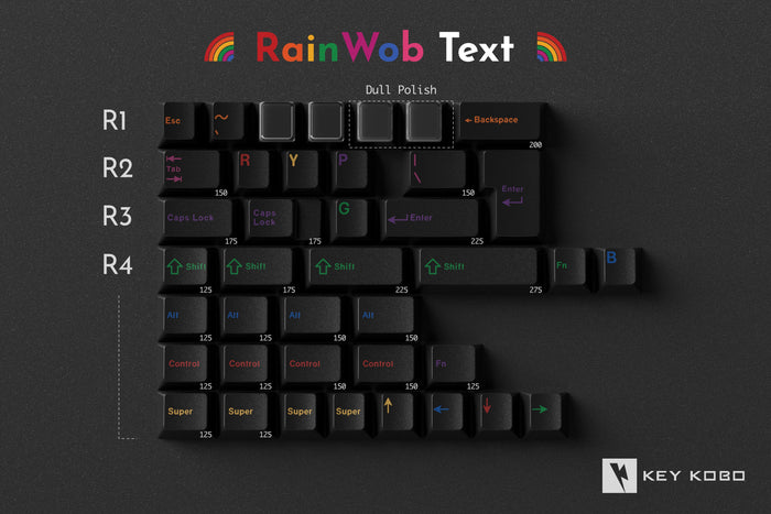 Keykobo RainWoB Keycaps for Mechanical Keyboards - Key Kobo RainWoB KKB – Rainbow Key Caps