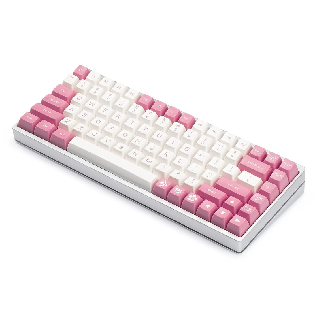 MAXKEY Pink & White SA Profile Keycaps