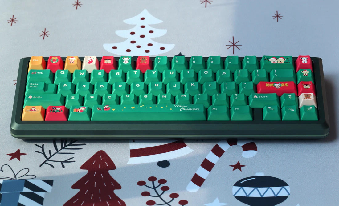 ALOHAKB X-Mas Teddy Bear Cherry Profile Keycaps